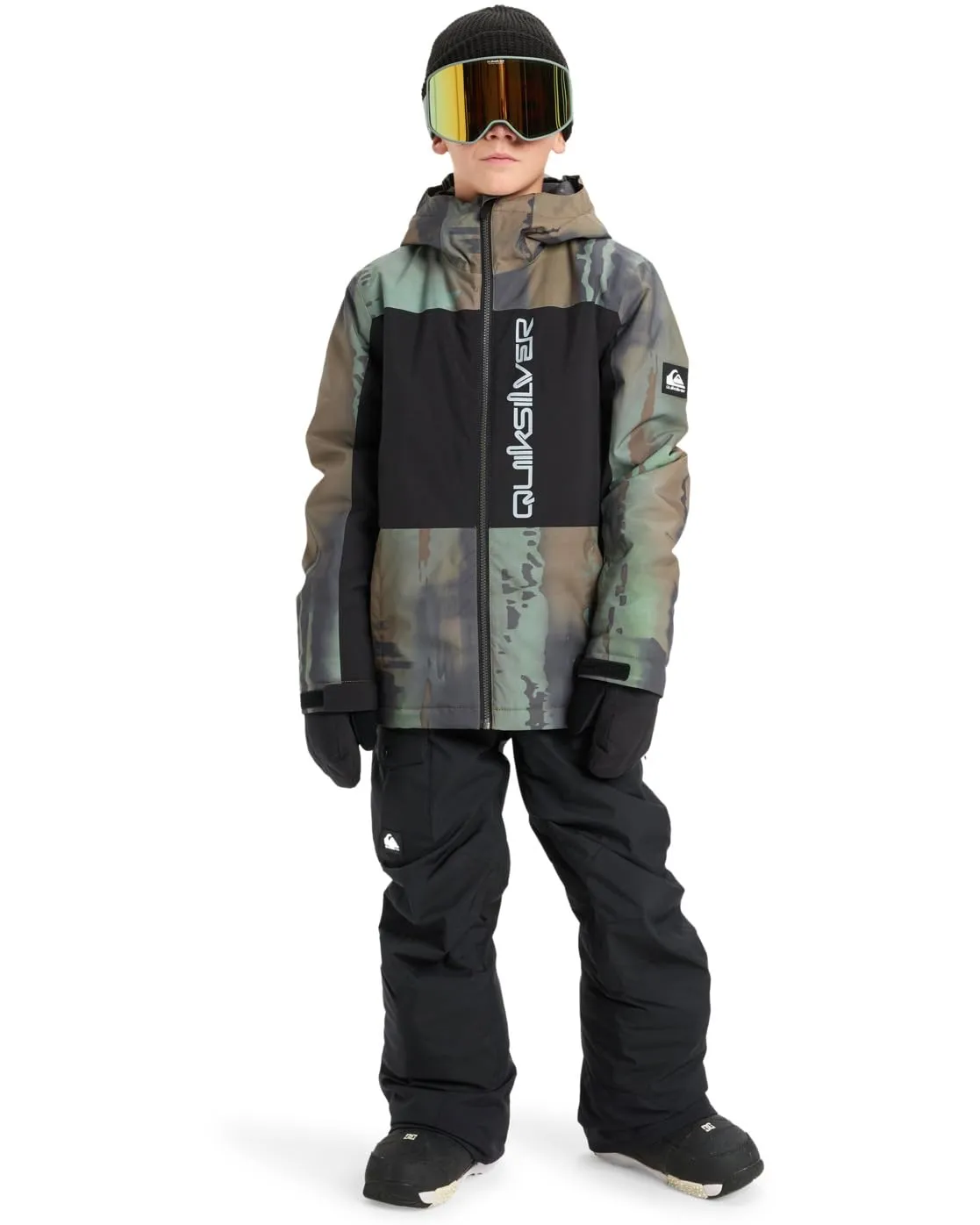 Quiksilver Side Hit Block Snow Jacket - Verde - 10 - immagine 4