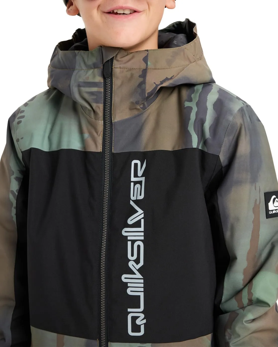 Quiksilver Side Hit Block Snow Jacket - Verde - 10 - immagine 6