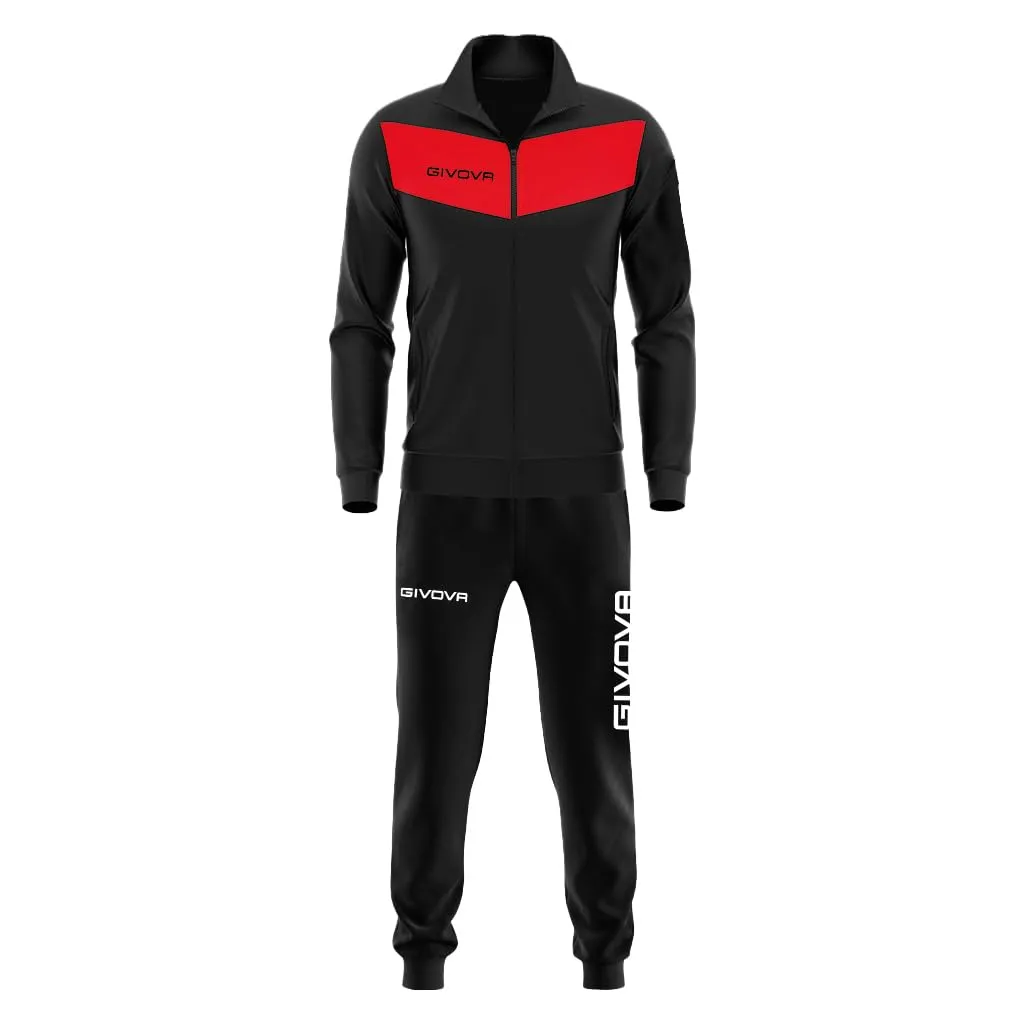 givova Tuta Visa Triacetato Nero/Rosso 2XL - immagine 1