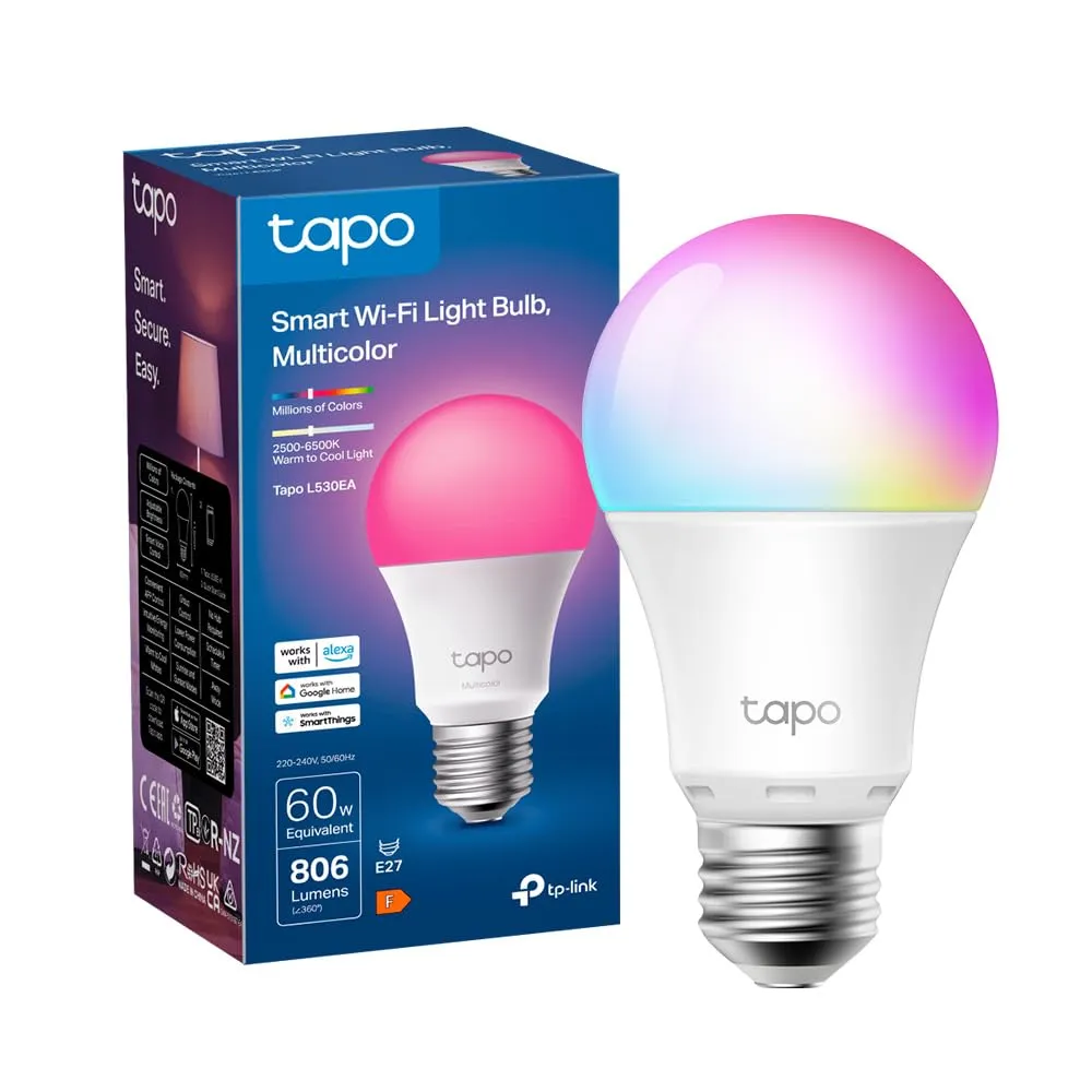 Tapo L530EA Lampadina Smart WiFi E27 Multicolore 806lm 9W Alexa - immagine 1