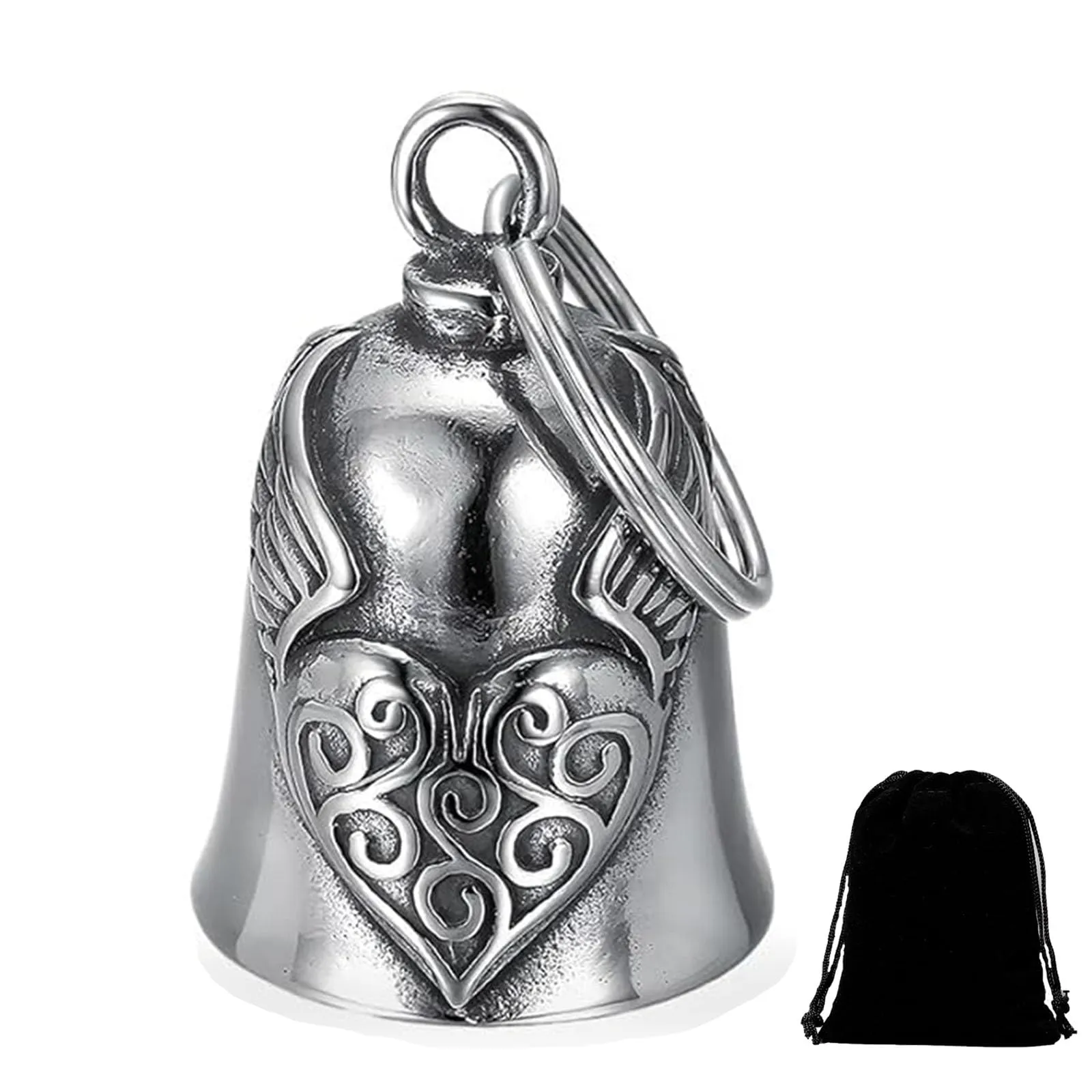 HEYOMI Guardian Bell in Acciaio Inox per Moto e Portachiavi - immagine 1