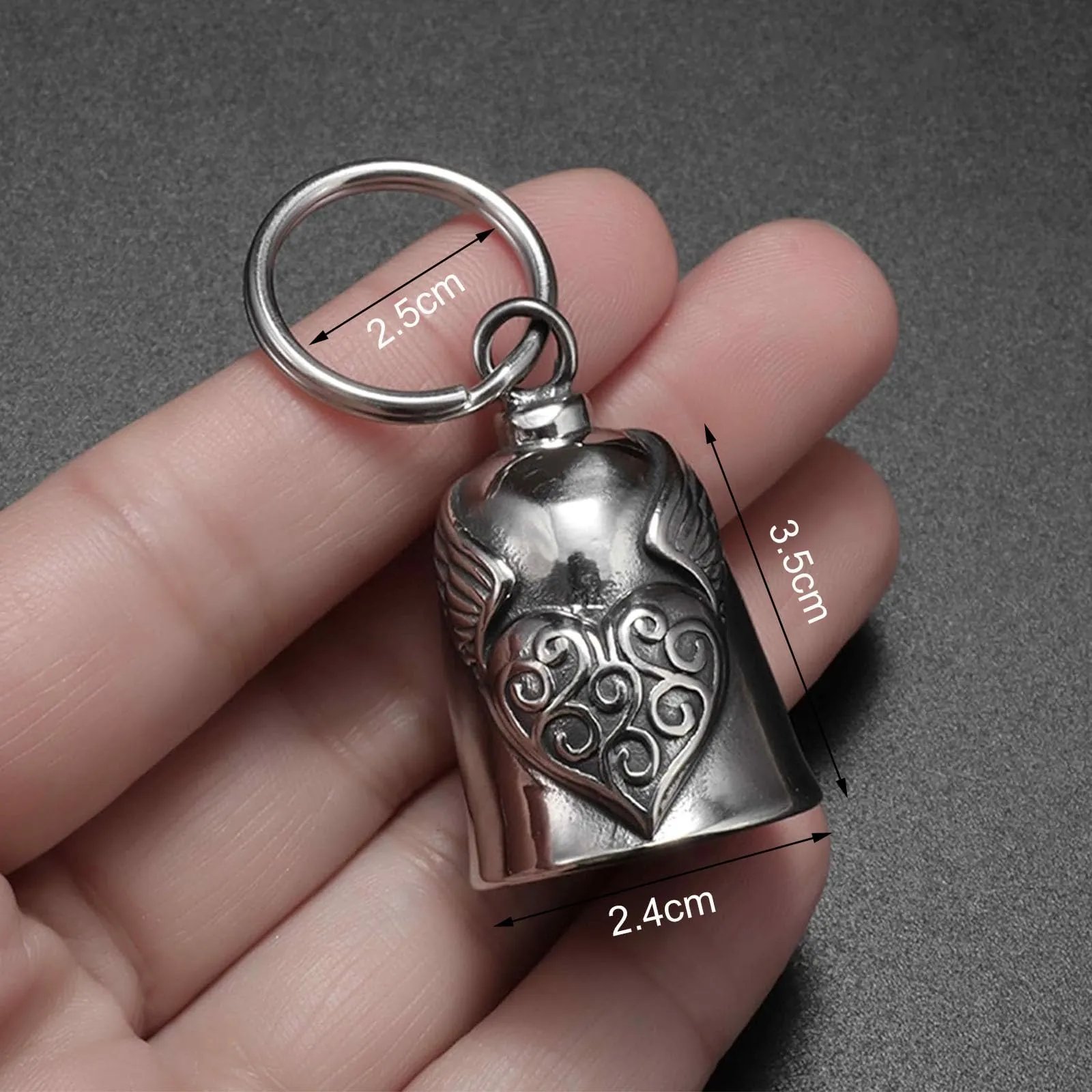 HEYOMI Guardian Bell in Acciaio Inox per Moto e Portachiavi - immagine 2