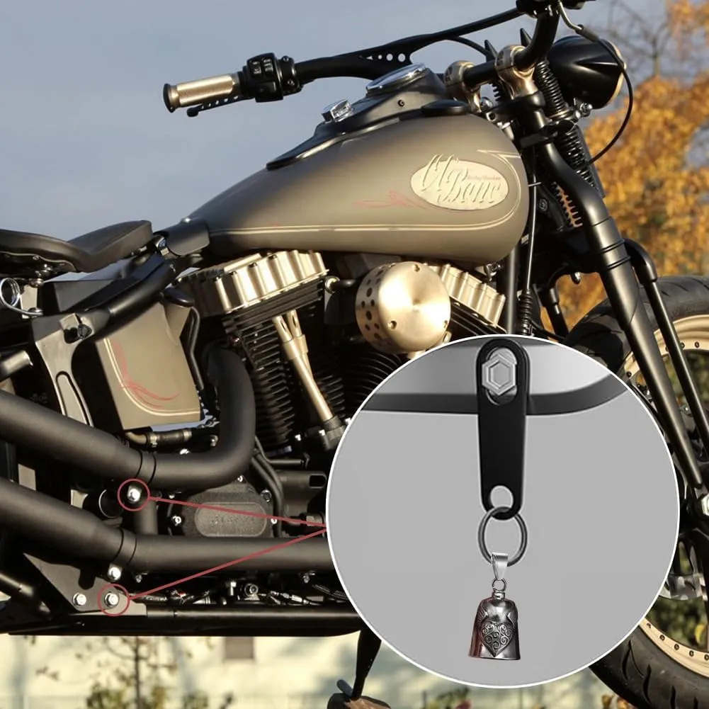HEYOMI Guardian Bell in Acciaio Inox per Moto e Portachiavi - immagine 4