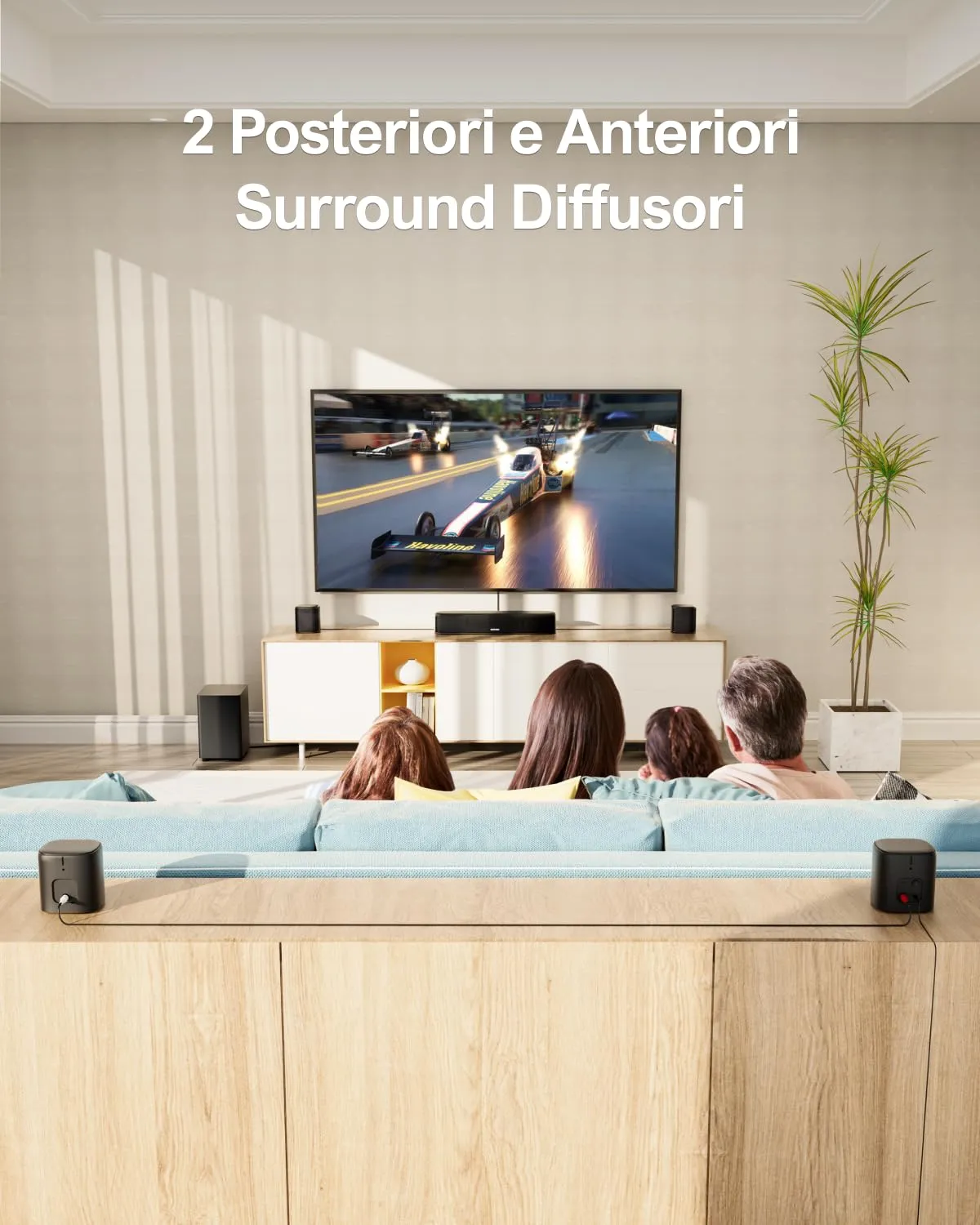 ULTIMEA Aura A40 Soundbar 7.1ch con Subwoofer da 4" e 4 Altoparlanti Surround, Bluetooth 5.3, Controllo App - immagine 3
