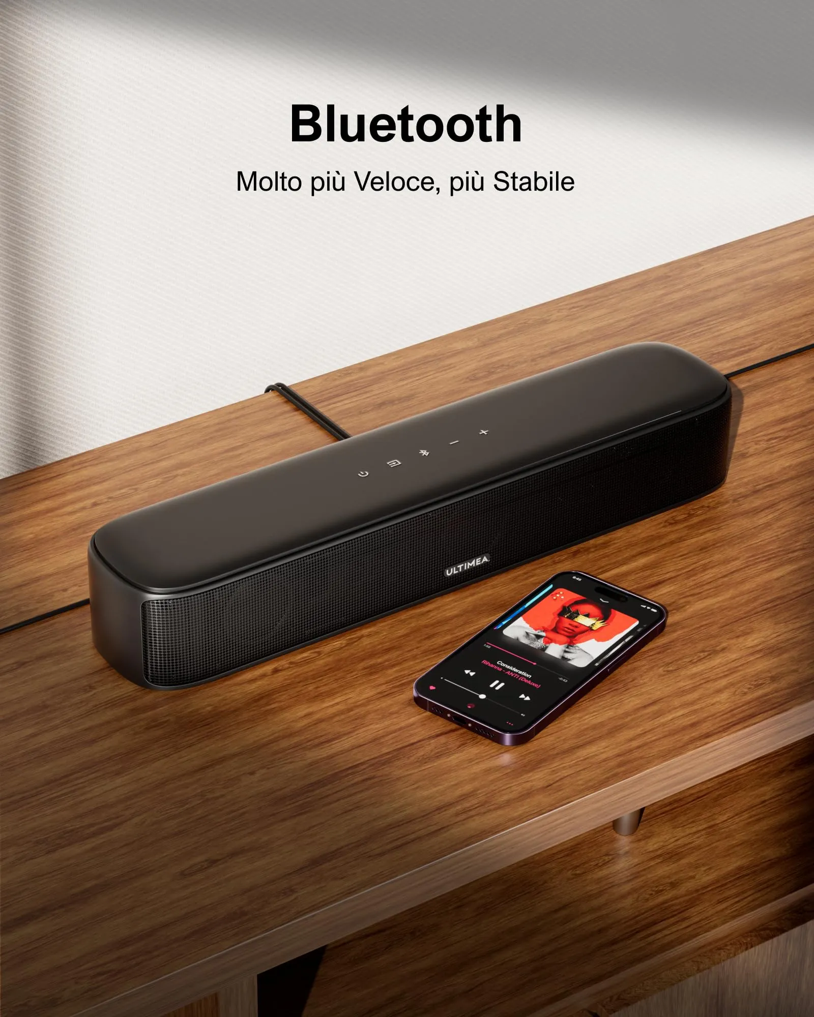 ULTIMEA Aura A40 Soundbar 7.1ch con Subwoofer da 4" e 4 Altoparlanti Surround, Bluetooth 5.3, Controllo App - immagine 6