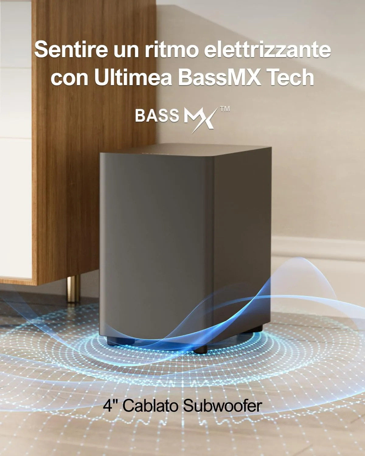 ULTIMEA Aura A40 Soundbar 7.1ch con Subwoofer da 4" e 4 Altoparlanti Surround, Bluetooth 5.3, Controllo App - immagine 8