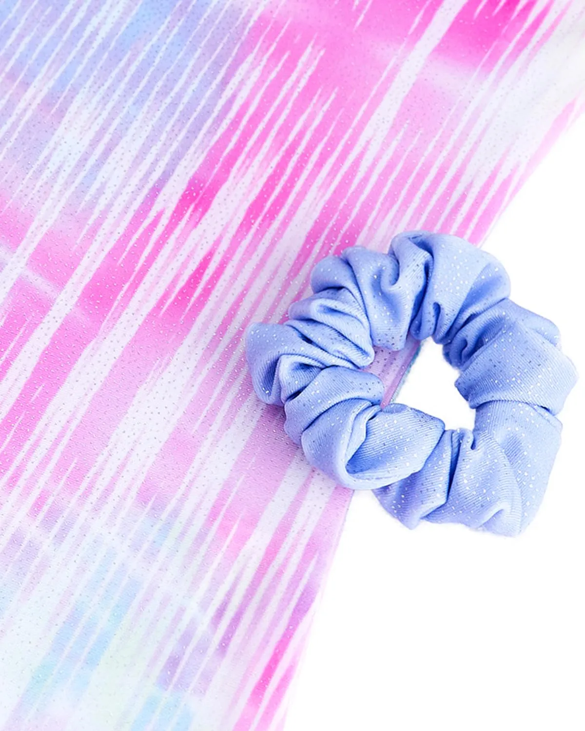 Gogokids Set da Ginnastica 3 Pezzi con Body Senza Maniche, Pantaloncini e Fascia, Blu e Viola, Taglia 150 (11-12Y) - immagine 5