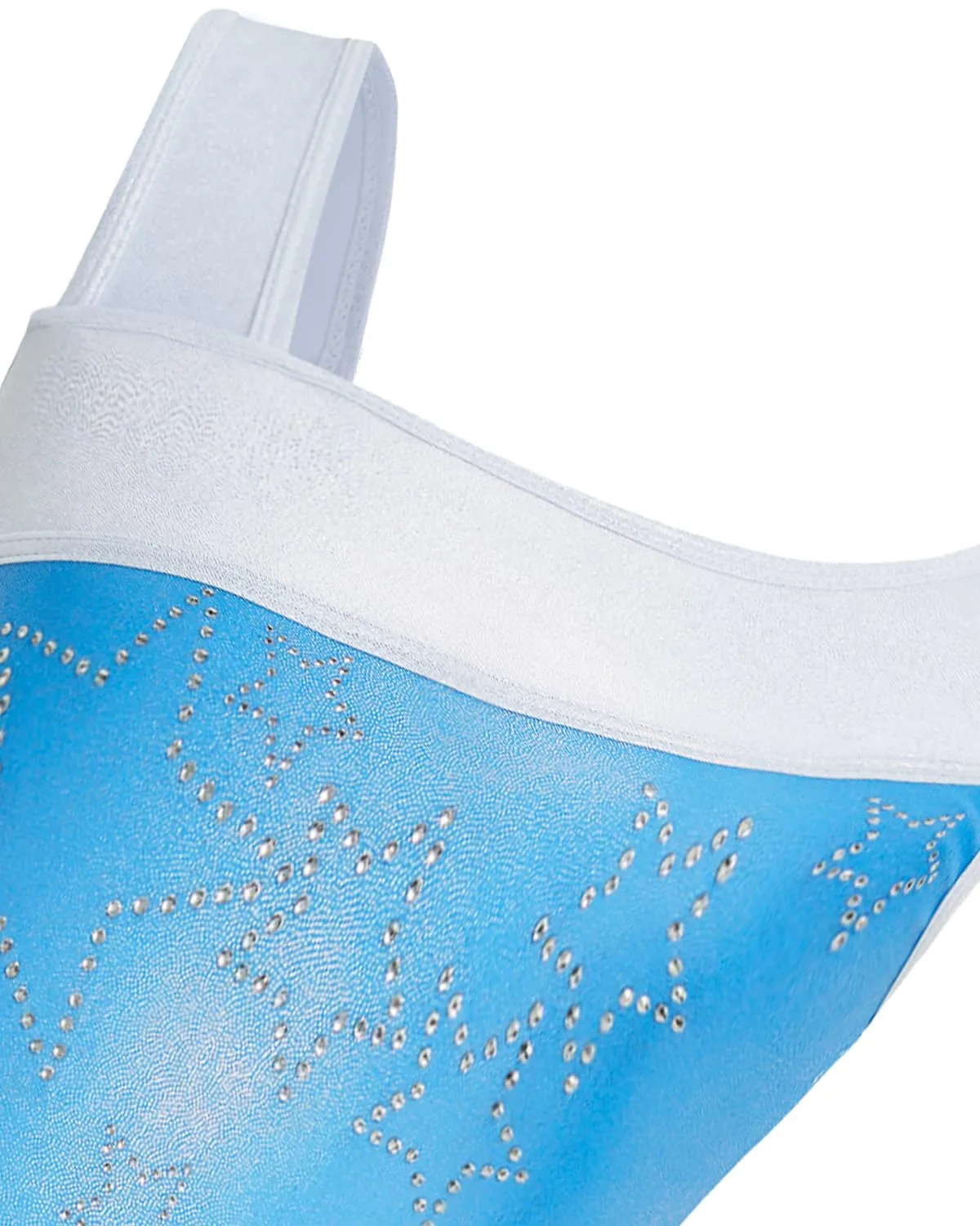 Gogokids Set da Ginnastica 3 Pezzi con Body Senza Maniche, Pantaloncini e Fascia, Blu e Viola, 110(100-110 cm, 5-6Y) - immagine 2