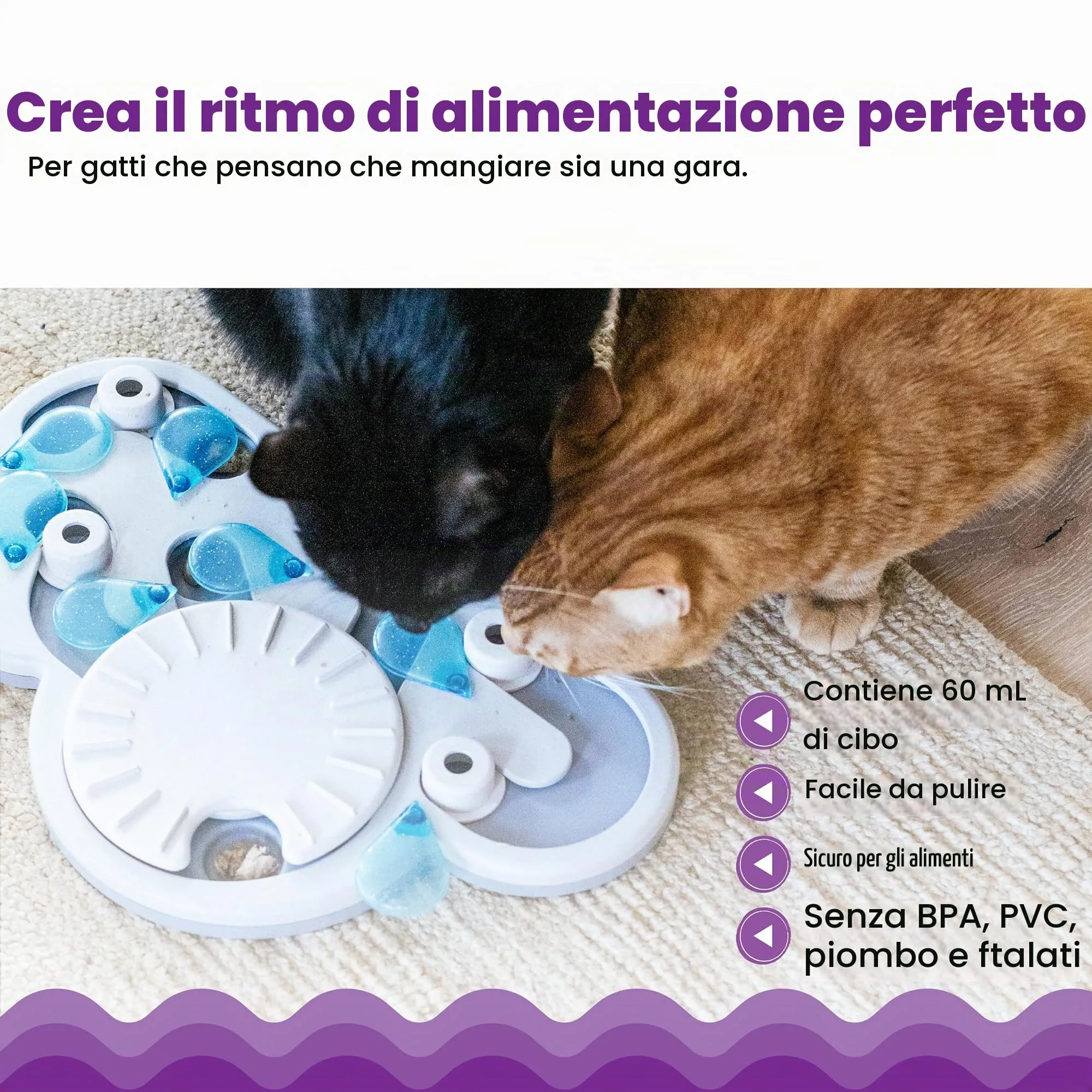 Catstages Nina Ottosson Rainy Day Puzzle & Play Rompicapo Interattivo per Gatti - immagine 4