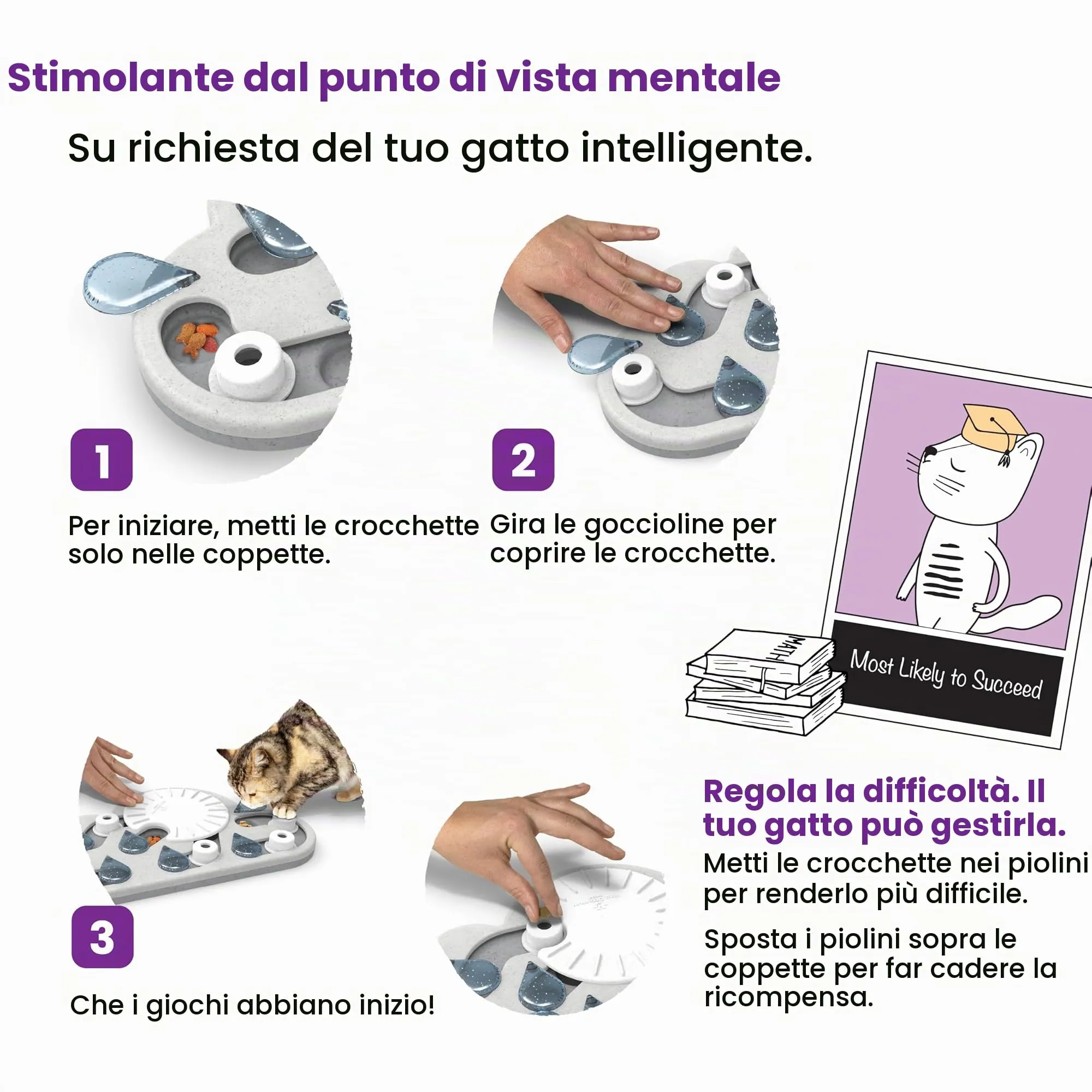 Catstages Nina Ottosson Rainy Day Puzzle & Play Rompicapo Interattivo per Gatti - immagine 6
