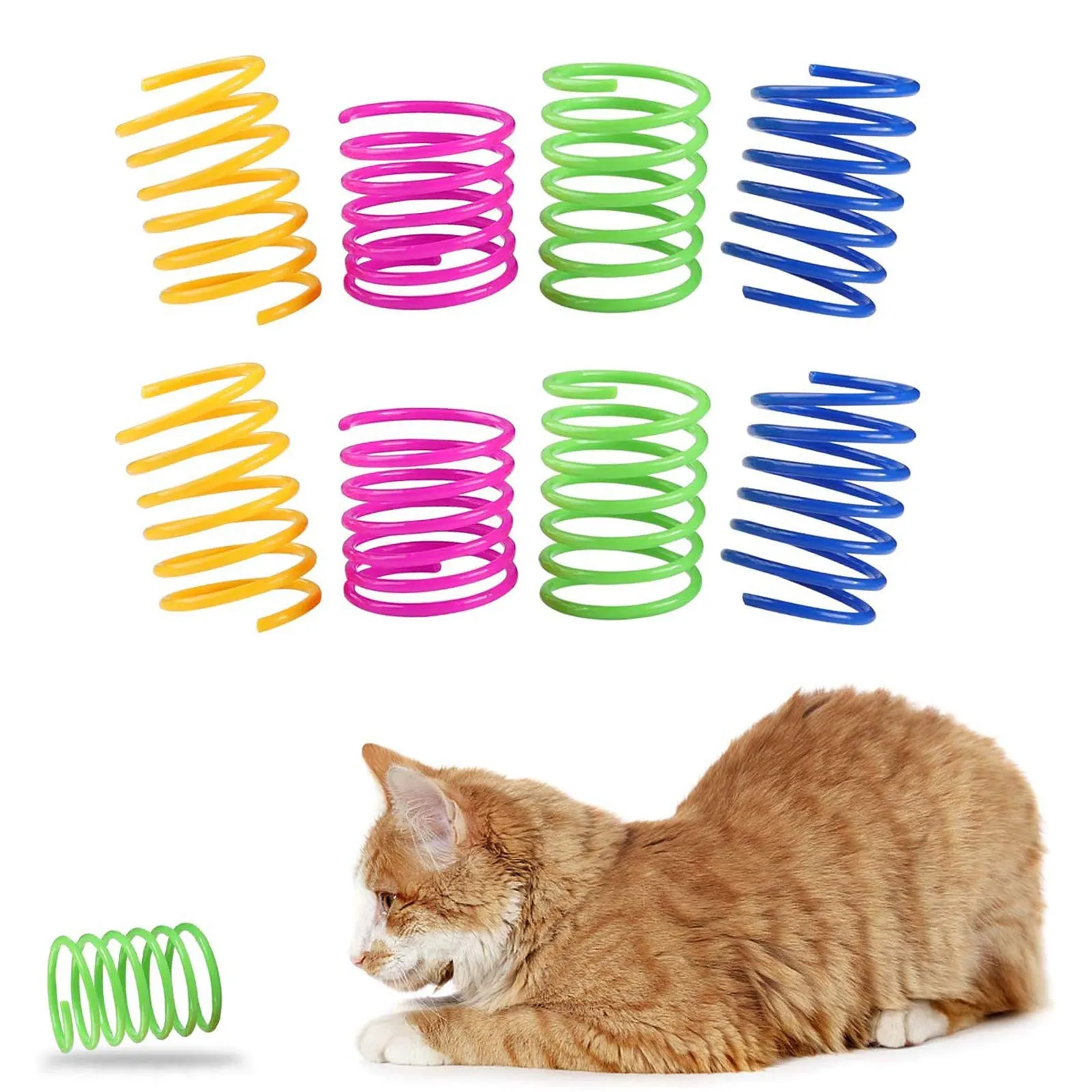 TaimeiMao Giocattoli a Molla con Piume per Gatti, 20 Pezzi, 4,5 x 2,5 cm - immagine 6