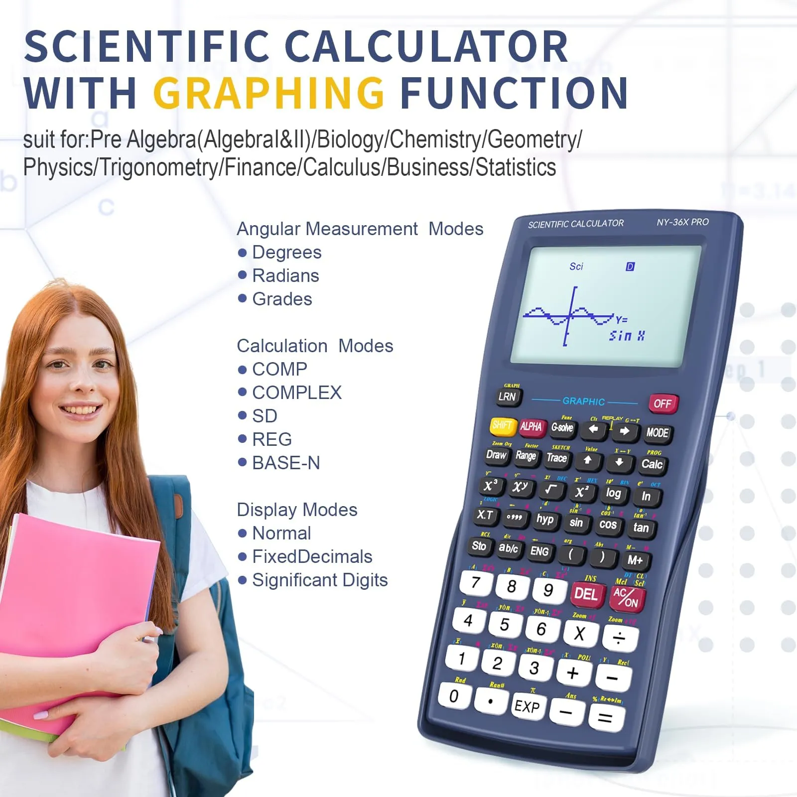 NEWYES Calcolatrice Scientifica Grafica AC0501 - immagine 2