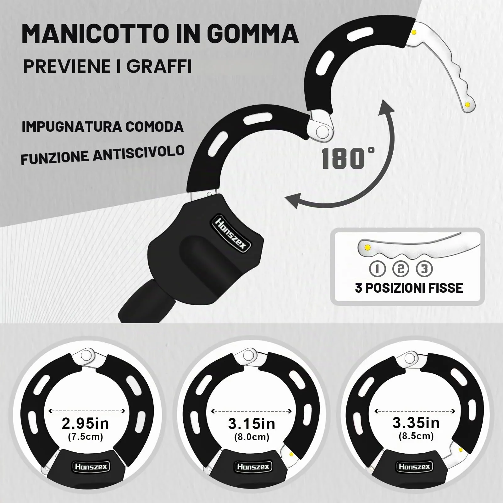 Honszex Lucchetto Monopattino Elettrico con Borsa Impermeabile e Porta Cellulare - immagine 5