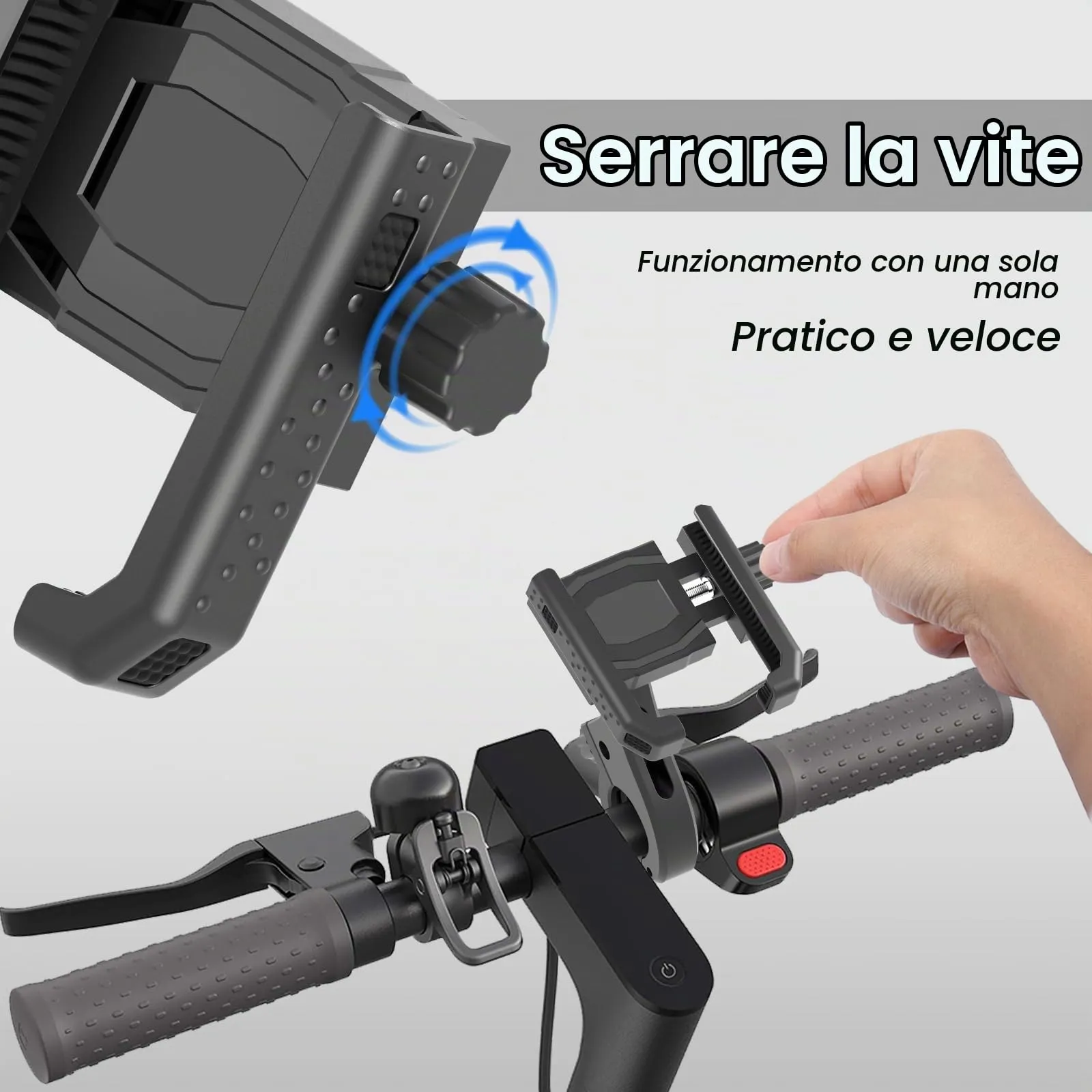 Honszex Lucchetto Monopattino Elettrico con Borsa Impermeabile e Porta Cellulare - immagine 6
