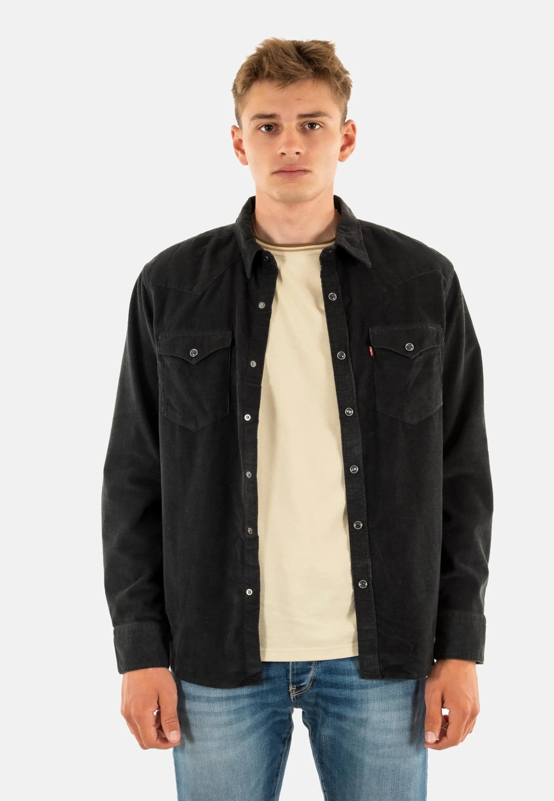 Levi's Barstow Western Standard Corduroy Shirt - Jet Black, XL - immagine 2
