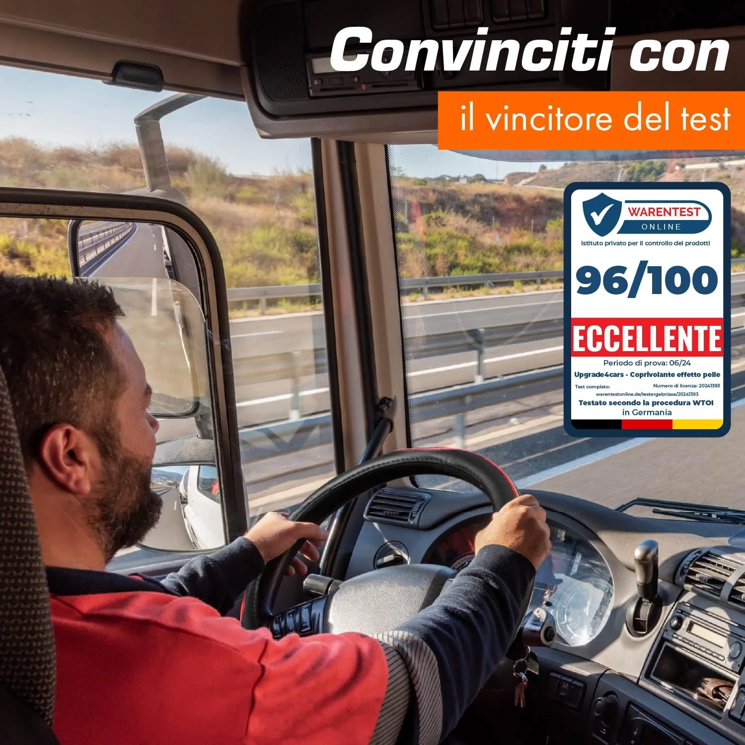 Upgrade4cars Coprivolante Camion Universale 44-46 cm Rosso - immagine 5
