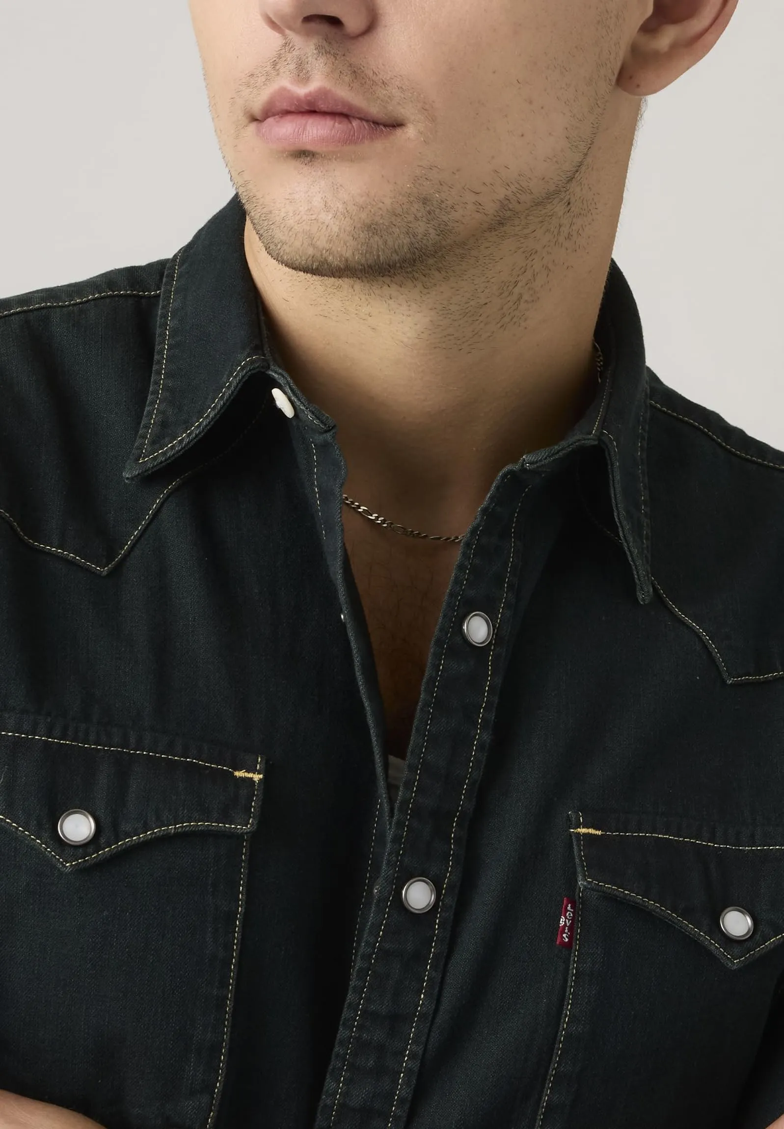 Levi's Barstow Western Standard Shirt, Bella Cenere Slavata, L - immagine 4