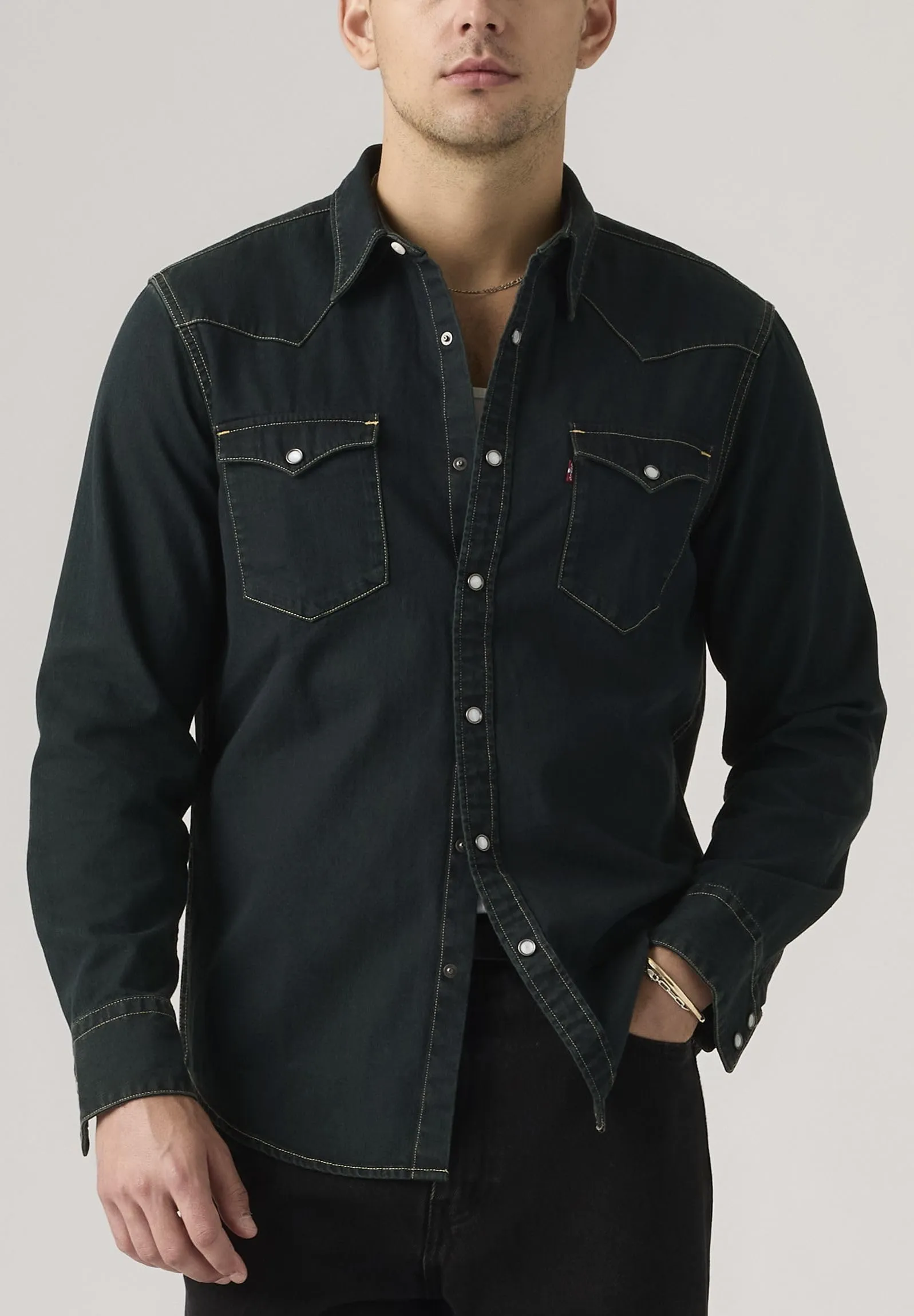 Levi's Barstow Western Standard Shirt, Bella Cenere Slavata, XL - immagine 2