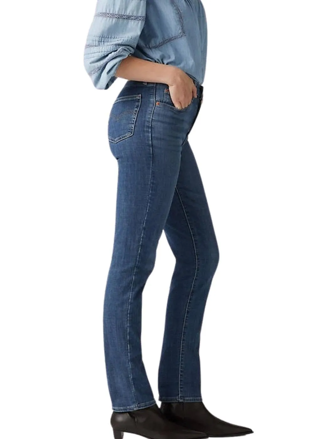 Levi's Women's 724 High Rise Slim Straight Jeans - Way Way Back - immagine 4