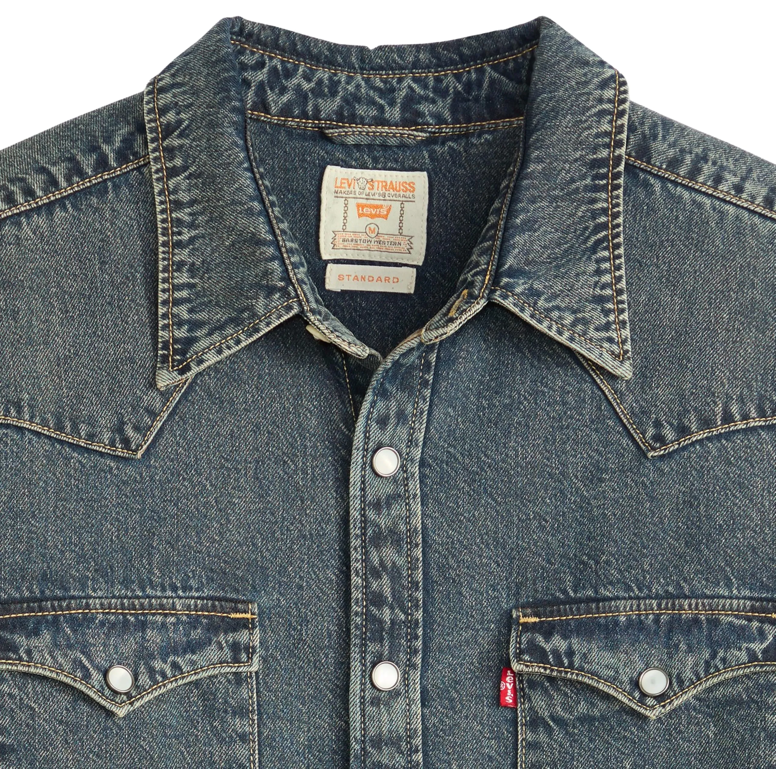 Levi's Barstow Western Standard Shirt, Freeport Brown Weft, M - immagine 6