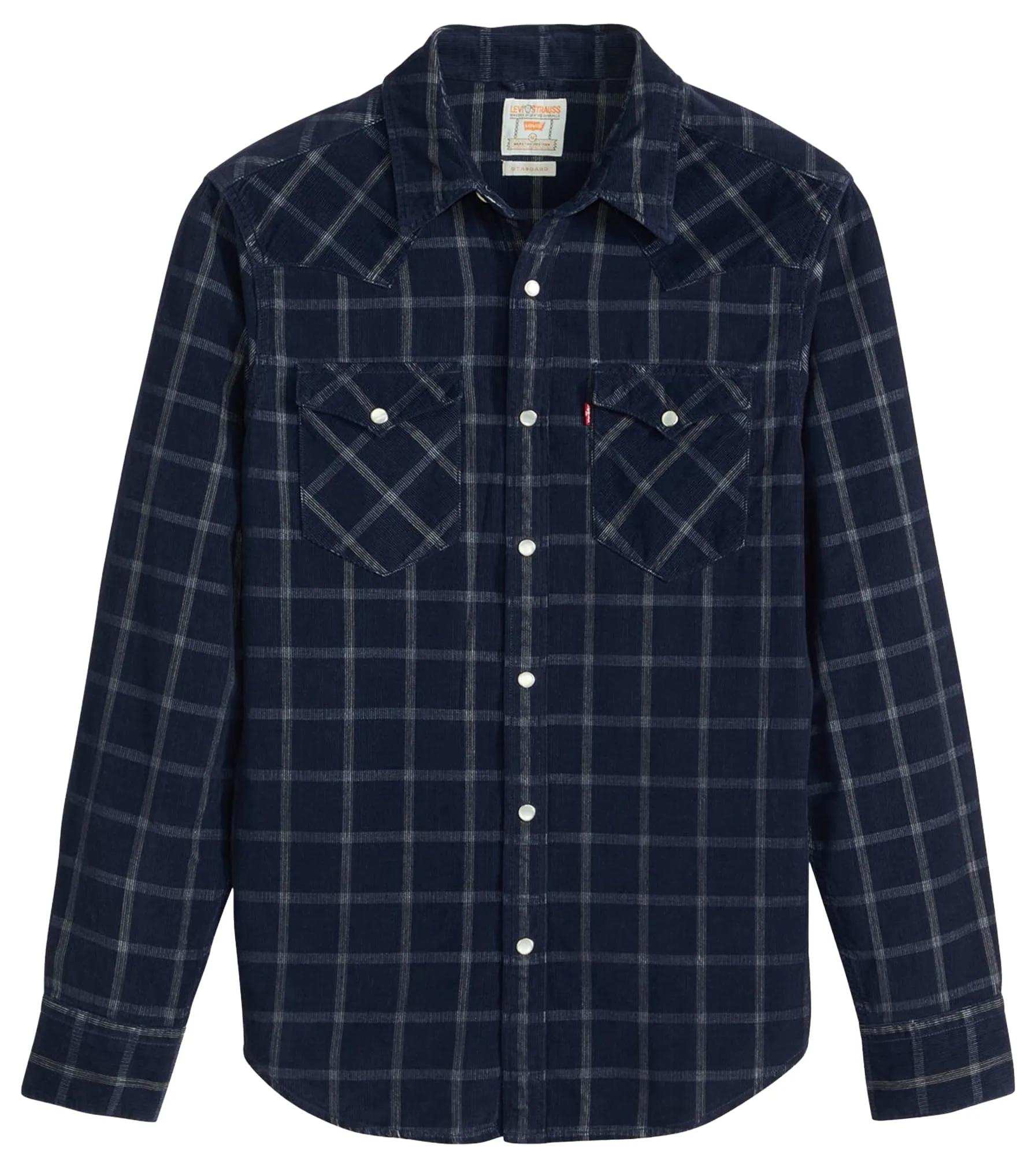 Levi's Barstow Western Standard Corduroy Shirt, Dory Indigo Cord, S - immagine 2