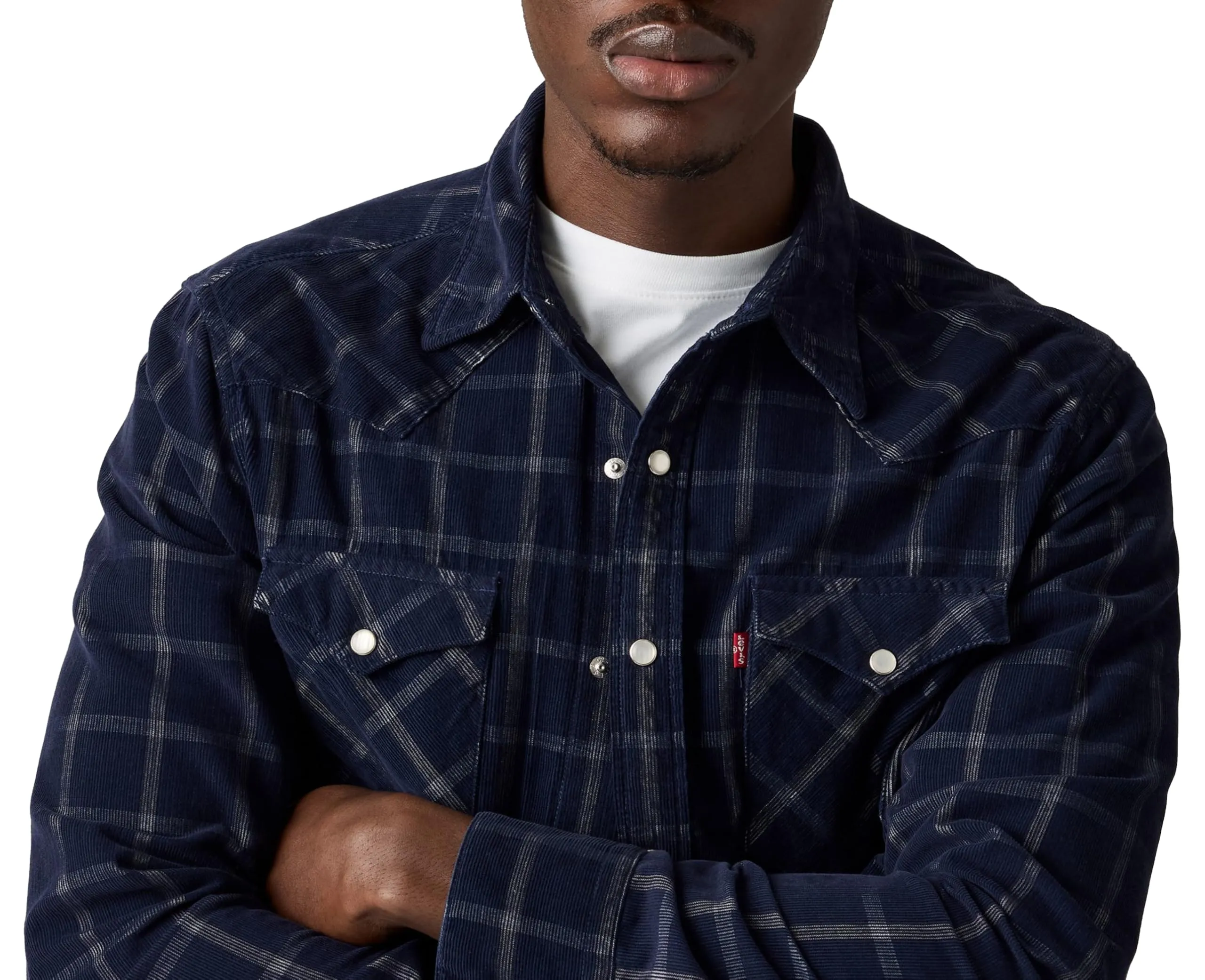 Levi's Barstow Western Standard Corduroy Shirt, Dory Indigo Cord, S - immagine 3
