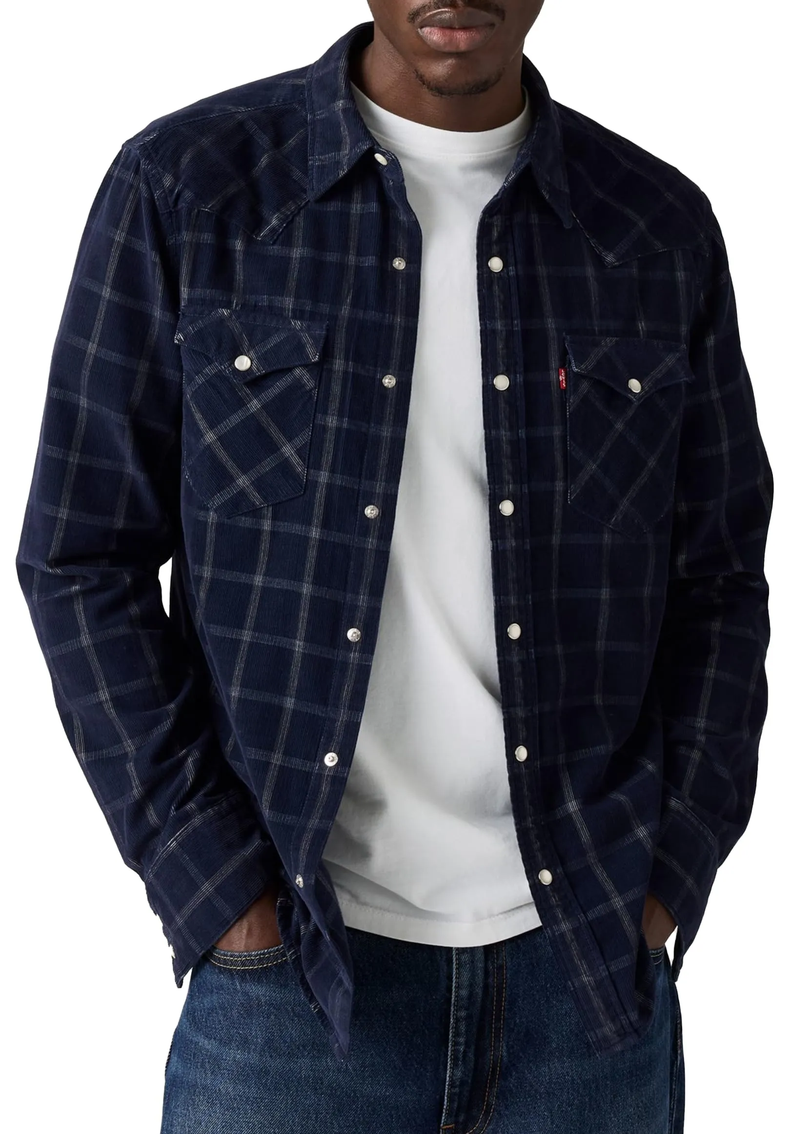 Levi's Barstow Western Standard Corduroy Shirt, Dory Indigo Cord, S - immagine 5