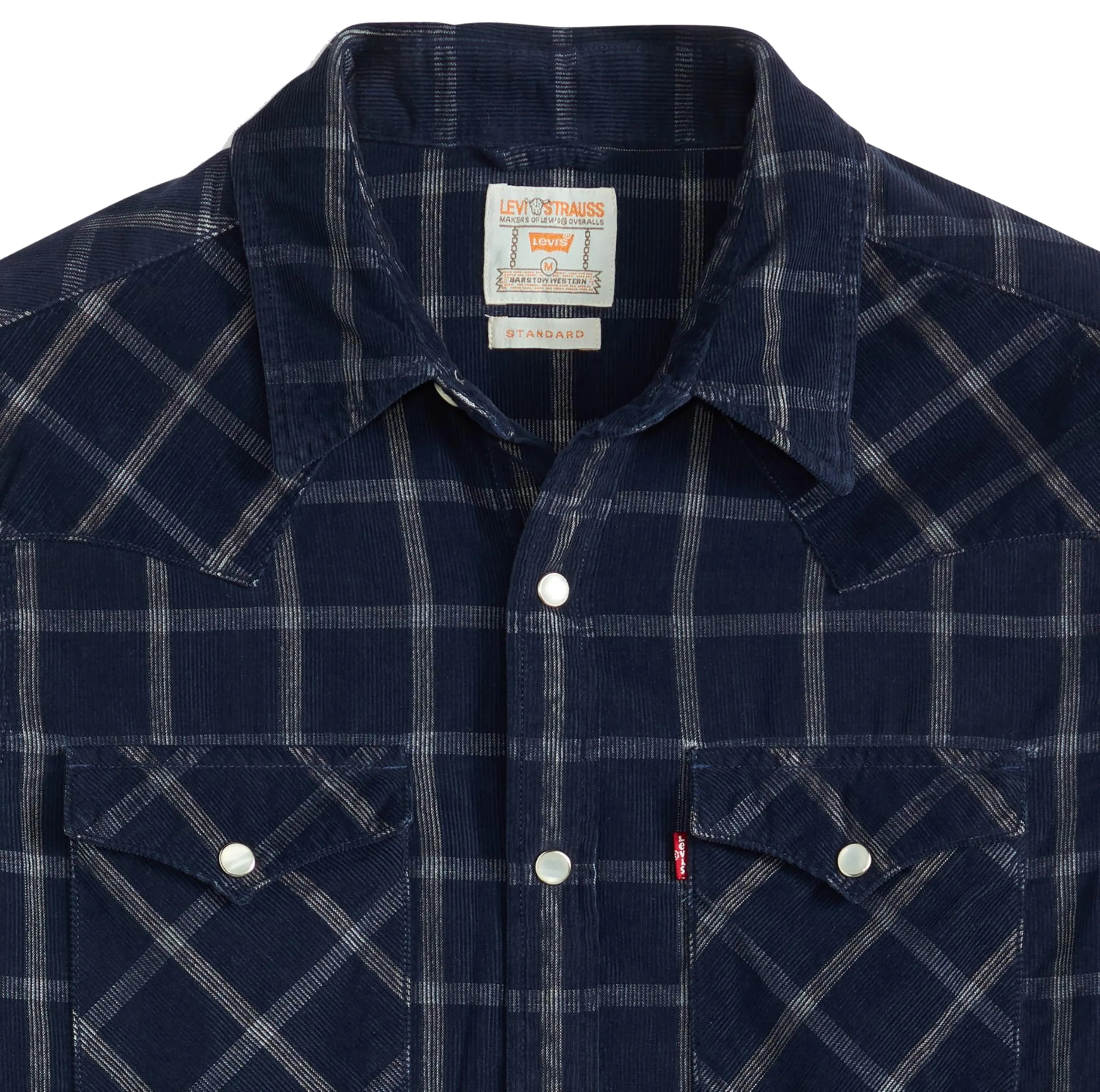 Levi's Barstow Western Standard Corduroy Shirt, Dory Indigo Cord, S - immagine 6