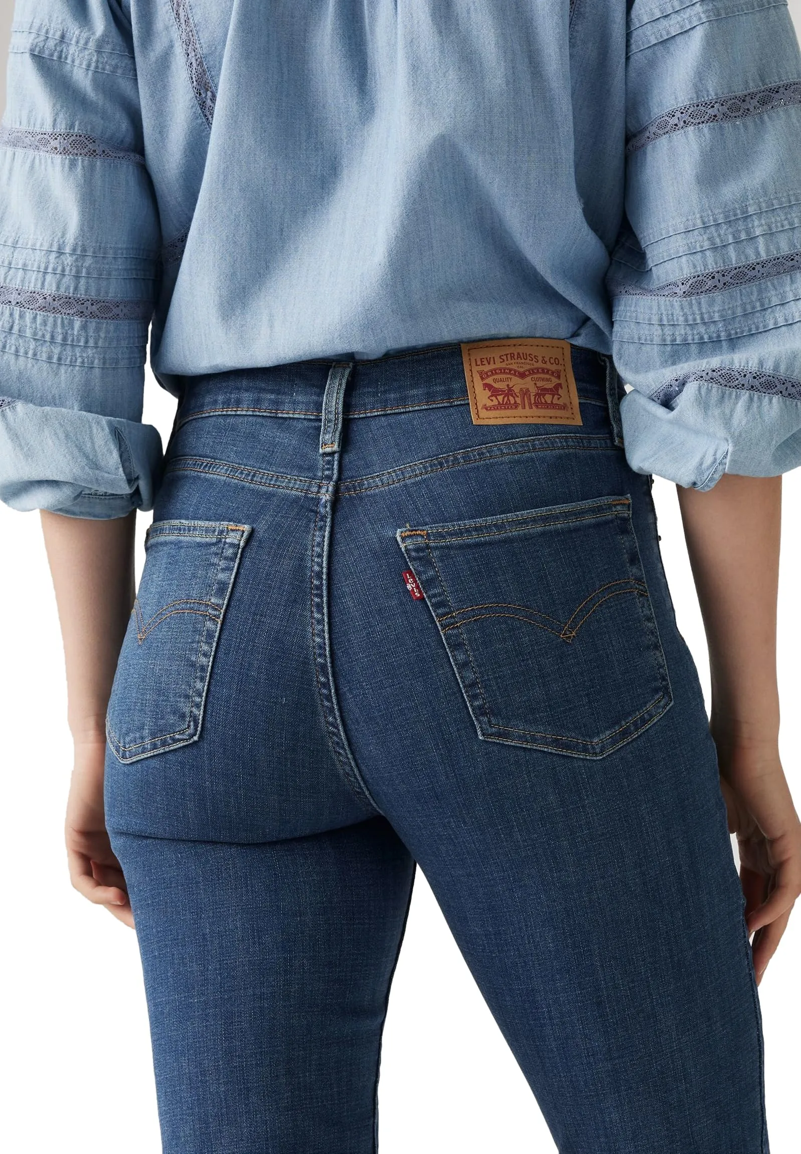 Levi's Women's 724 High Rise Straight Jeans - Way Way Back - immagine 3