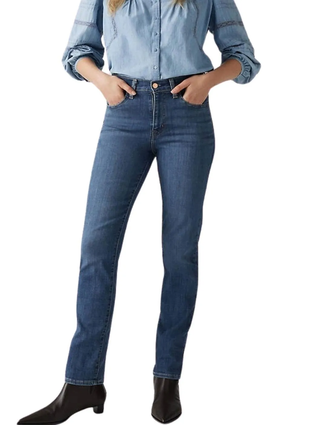 Levi's Women's 724 High Rise Straight Jeans - Way Way Back - immagine 1