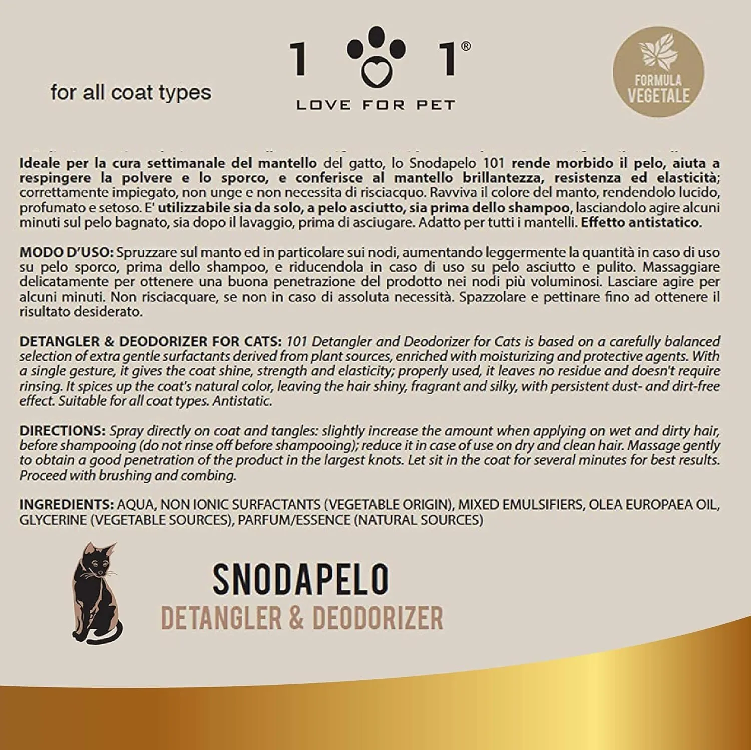 Linea 101 Spray Sciogli Nodi Naturale per Gatti, 250ml - immagine 5