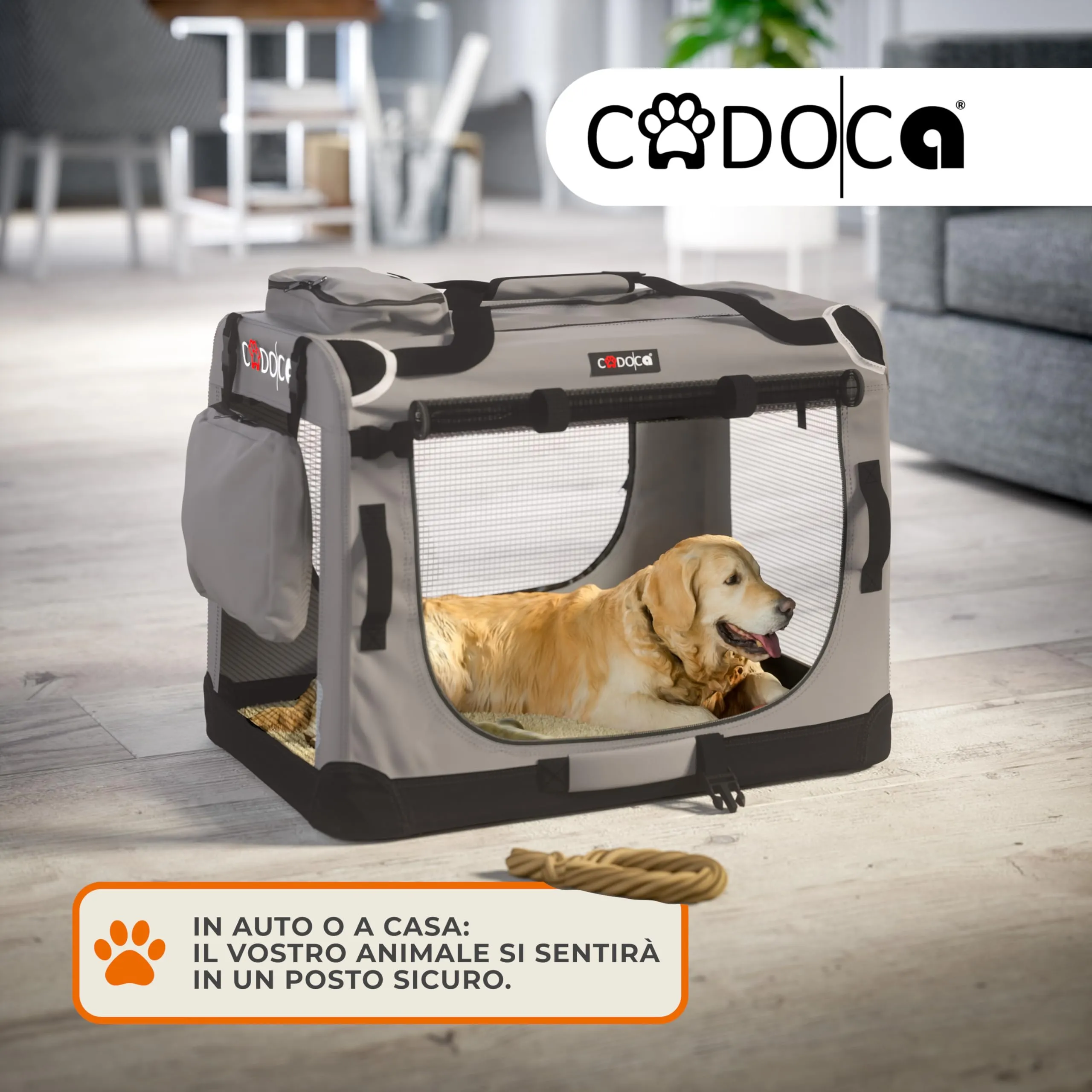 Cadoca Trasportino Cane & Gatto M 60x42x44cm - immagine 3