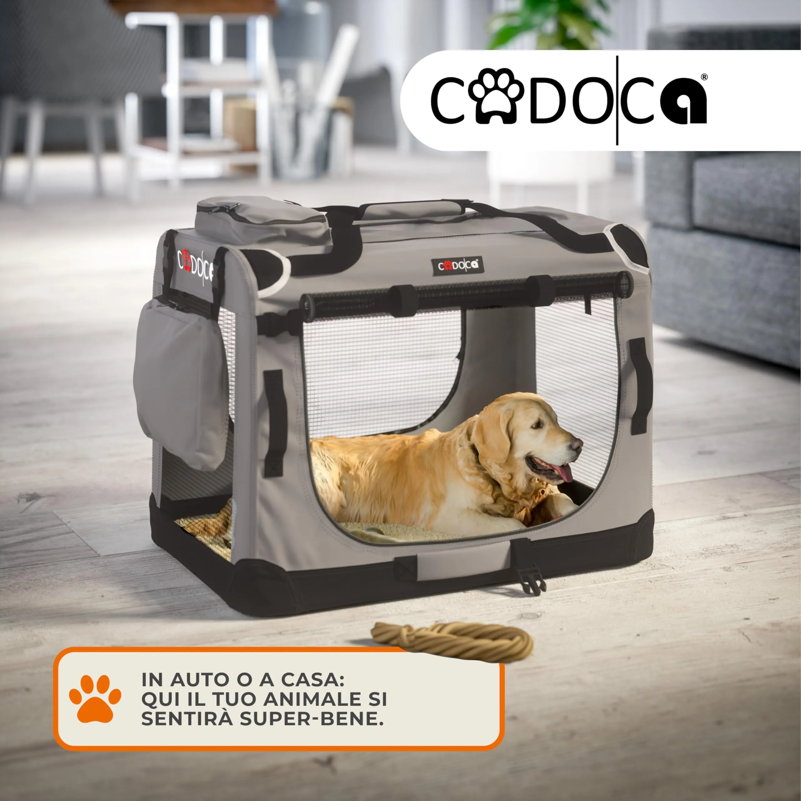 Cadoca Trasportino Cane & Gatto M 60x42x44cm - immagine 4