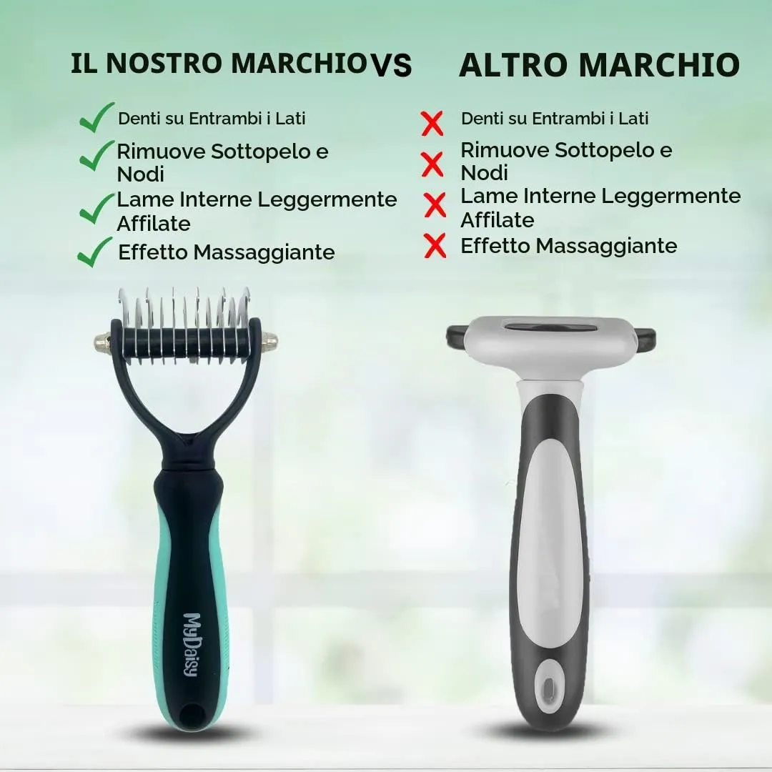 MYDAISY Spazzola per cani e gatti, capelli medi e lunghi - immagine 5