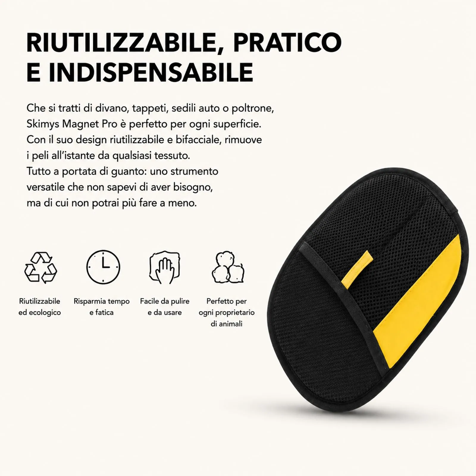 Skimys Guanto Rimuovi Peli per Cani, Gatti, Vestiti e Divani (2 PCS) - immagine 8