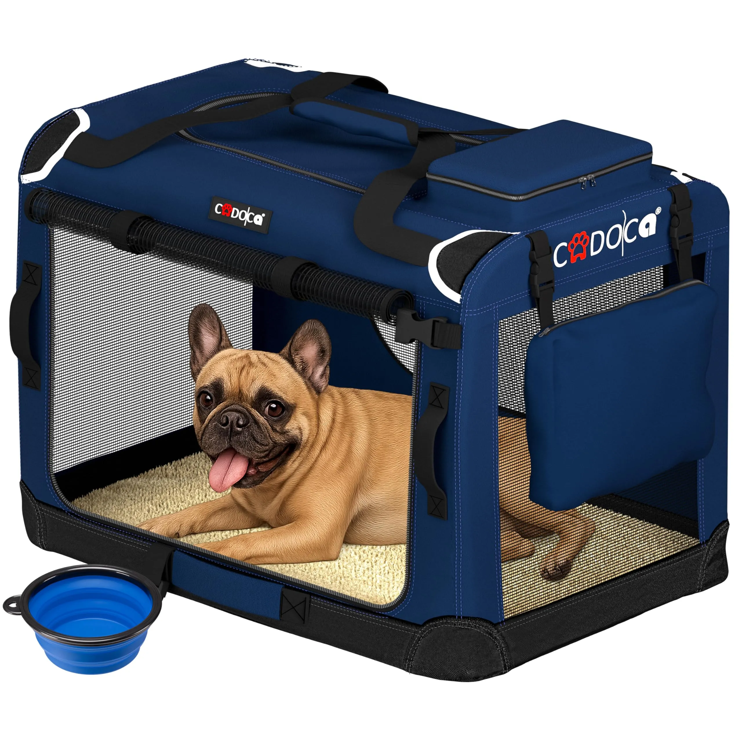 Cadoca Trasportino Cane & Gatto L 70x52x40cm Box Trasporto Traspirante per Animali Domestici Media Grande Taglia - immagine 1