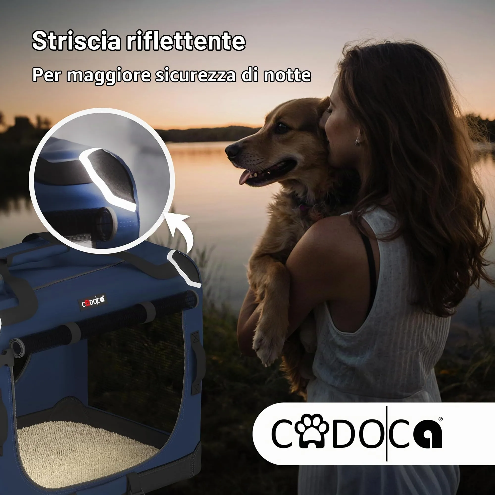 Cadoca Trasportino per Cane e Gatto XXL 92x64x64cm Box Trasporto Traspirante - immagine 6