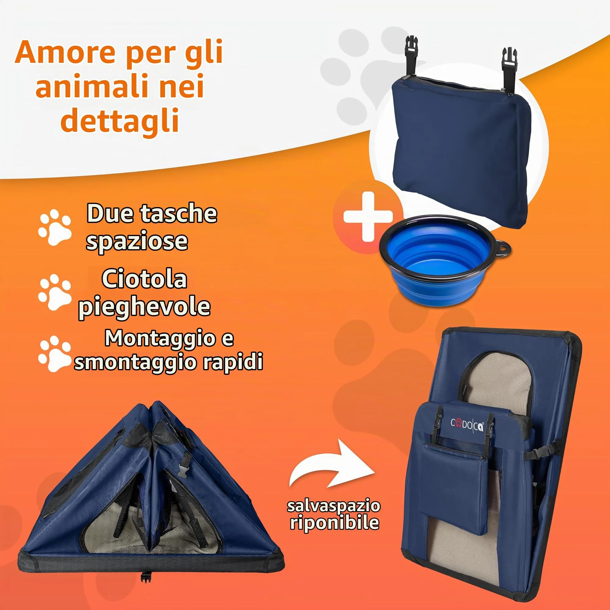Cadoca Trasportino per Cane e Gatto XXL 92x64x64cm Box Trasporto Traspirante - immagine 8