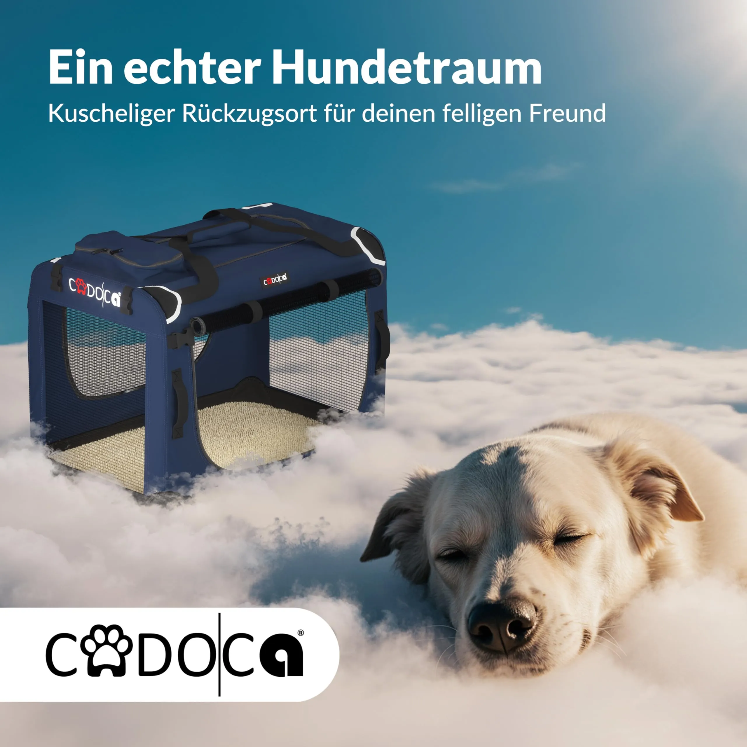Cadoca Trasportino per Cane e Gatto XXL 92x64x64cm Box Trasporto Traspirante - immagine 9