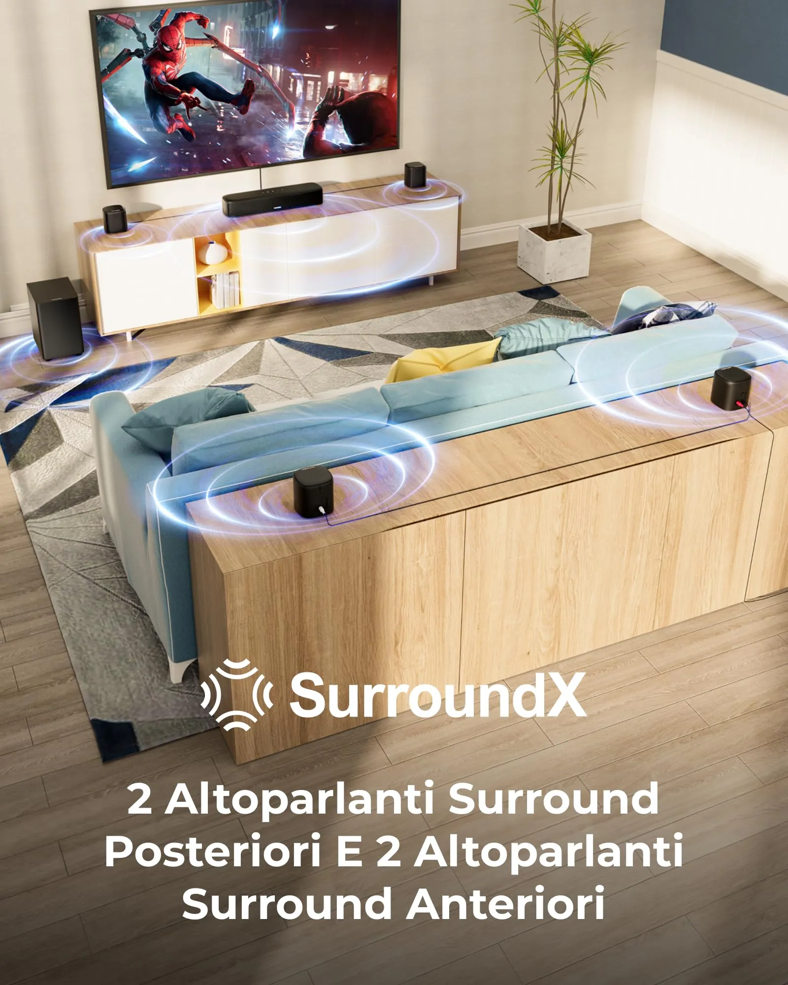ULTIMEA Aura A40 Pro Soundbar 7.1 Sistema Audio Surround per TV - immagine 2