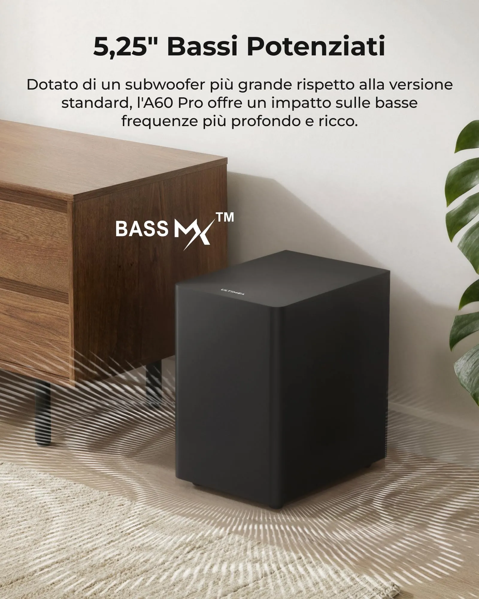 Ultimea Aura A60 Pro 7.1 Surround Soundbar TV con Dolby Atmos - immagine 6