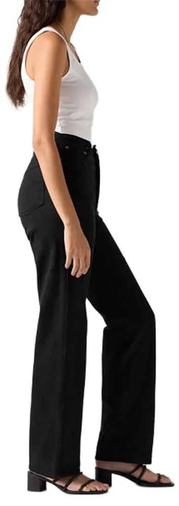 Levi's Ribcage Full-Length Slim Straight Jeans, Black Sprout, 28W x 30L - immagine 2
