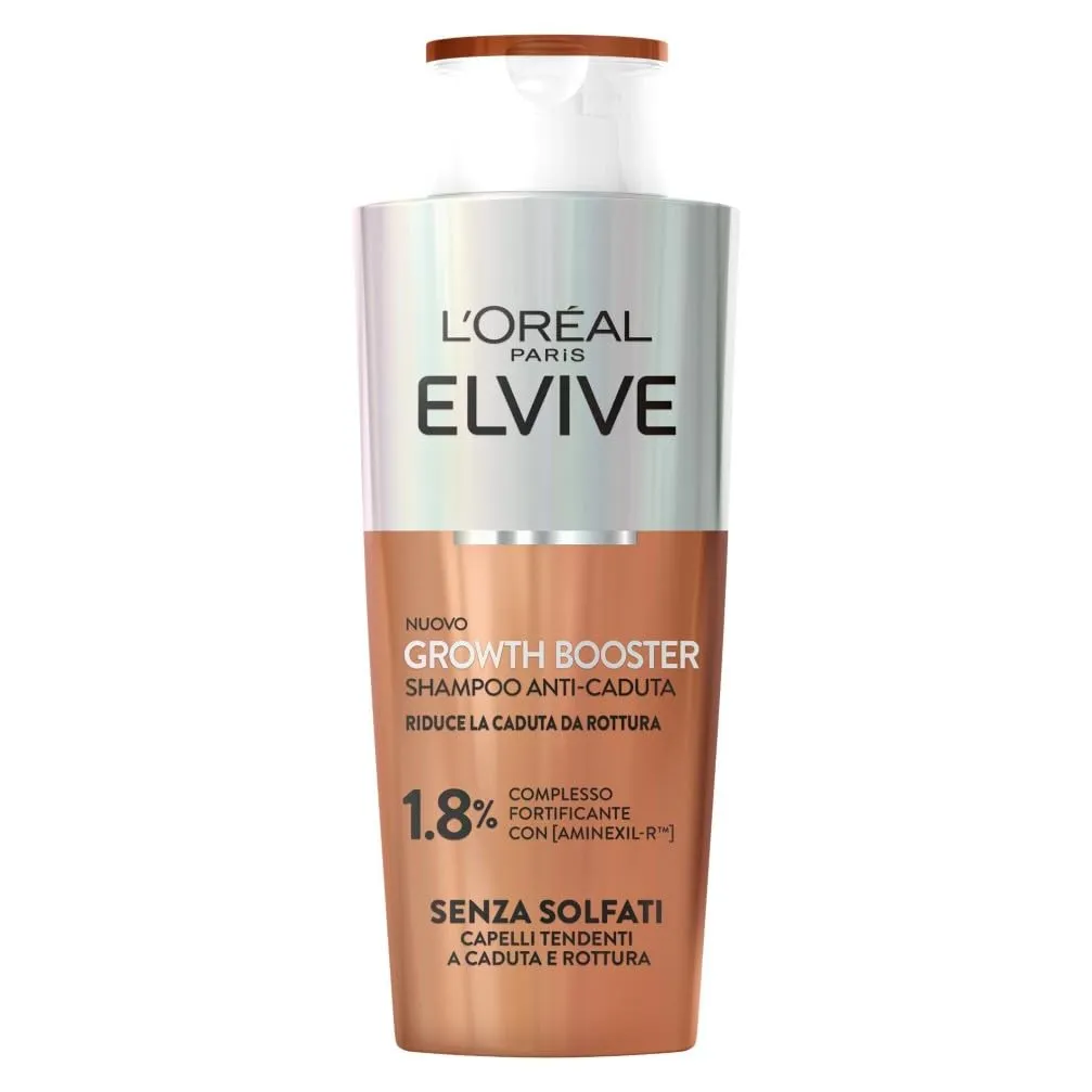 L'Oréal Paris Elvive Growth Booster Anti-Caduta Fortificante Shampoo, 200 ml - immagine 1