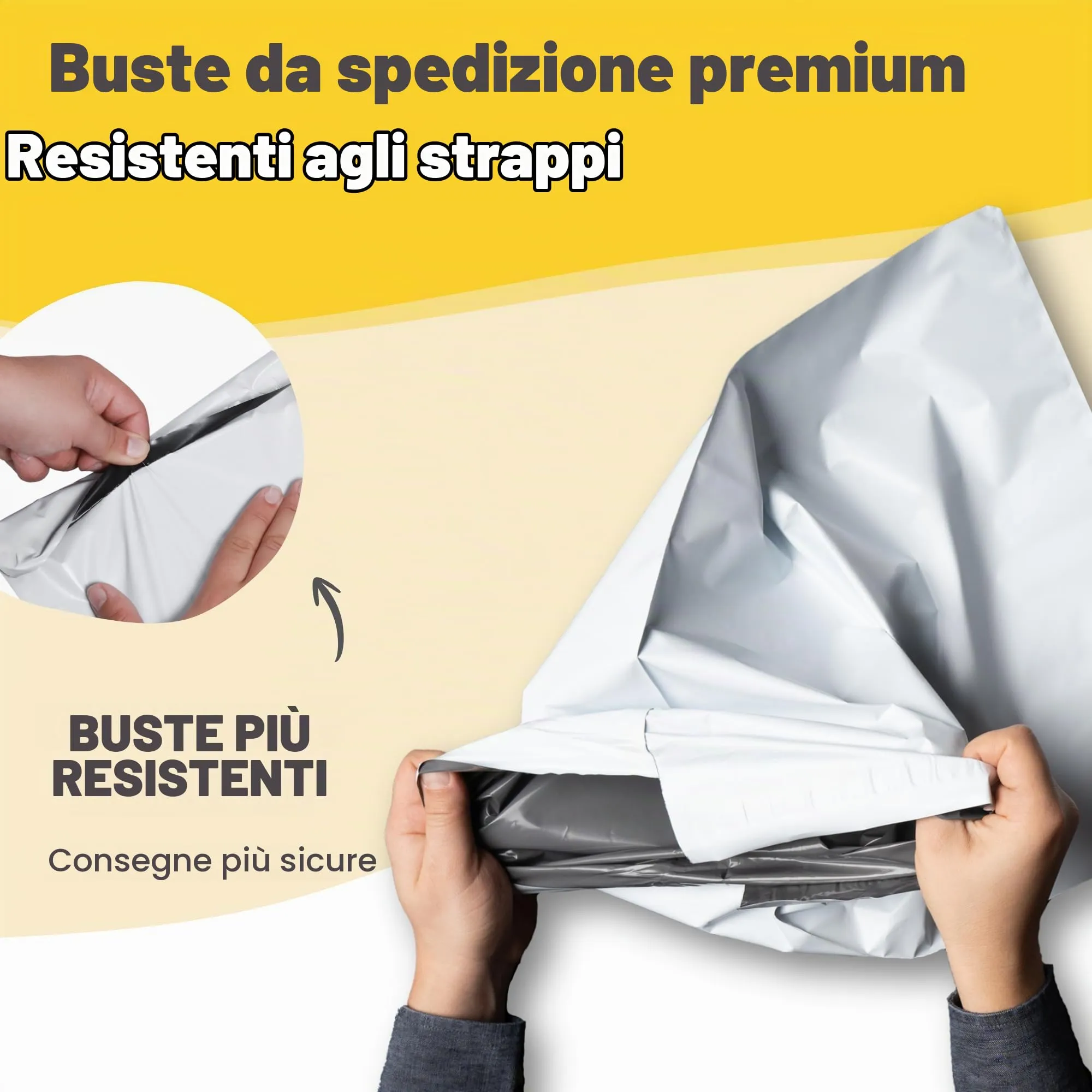 EmballaX 30 Buste per Spedizioni Vinted con Tasca per Bollettino, Taglie S/M/L, in Polietilene - immagine 4