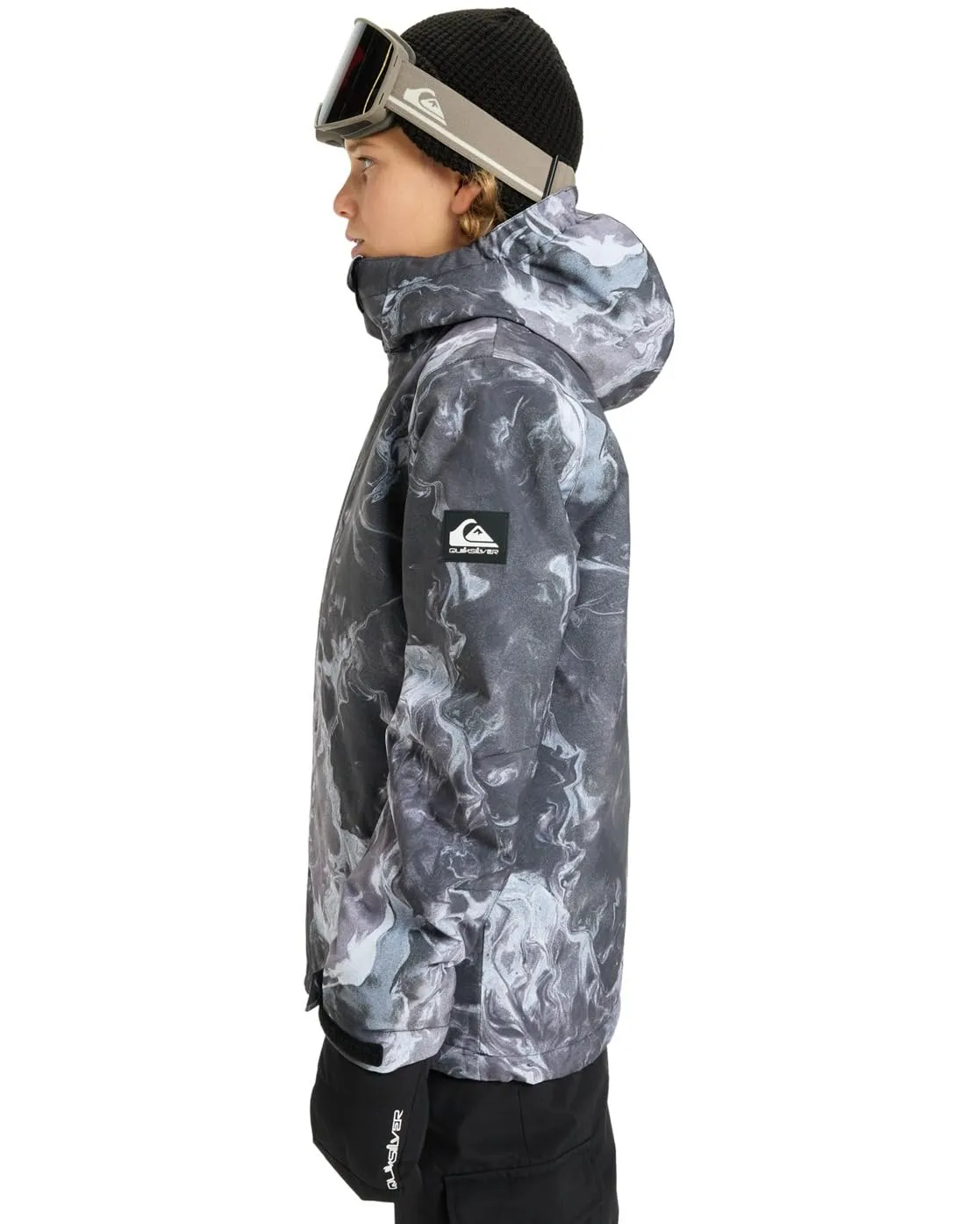 Quiksilver Mission Printed Snow Jacket - Nero, 16 - immagine 5