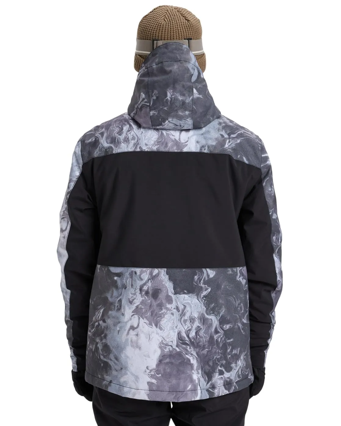 Quiksilver Sycamore Printed Snow Jacket - Nero - L - immagine 2