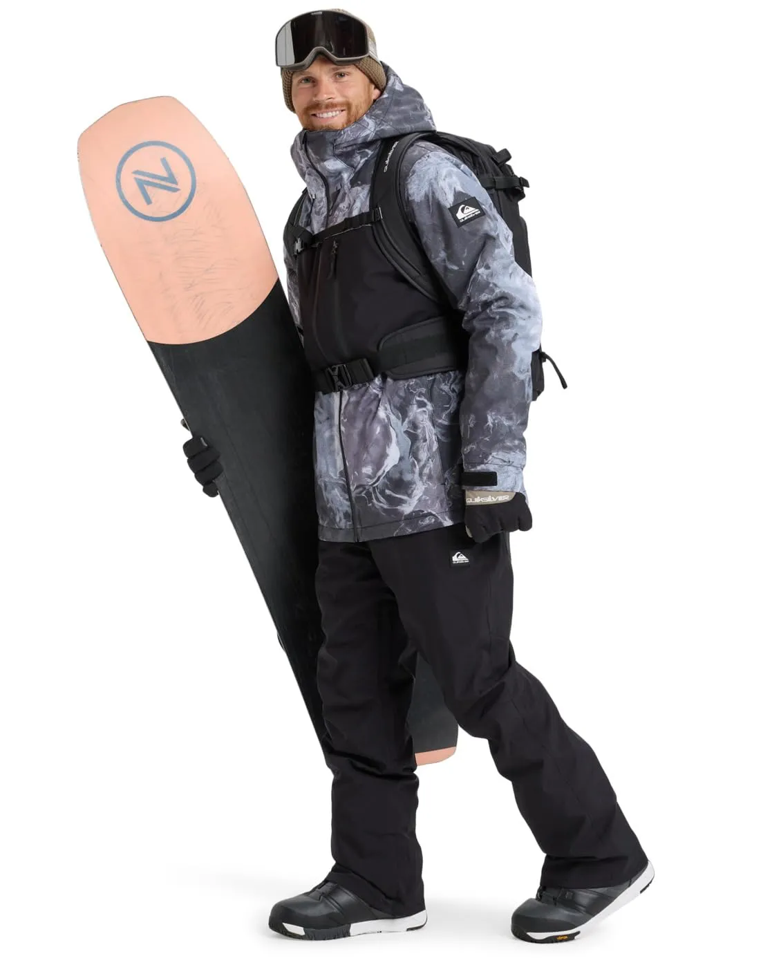Quiksilver Sycamore Printed Snow Jacket - Nero - L - immagine 4
