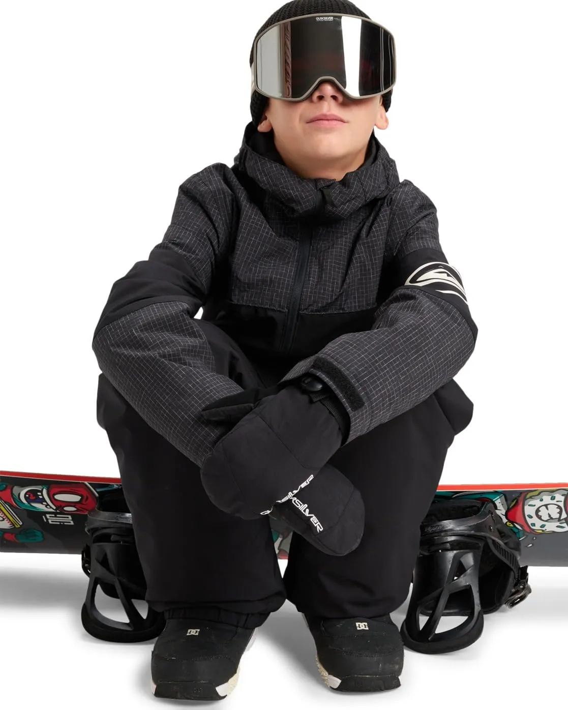 Quiksilver High in The Hood Giacca da neve Bambino, Nero, 4-5Y - immagine 3