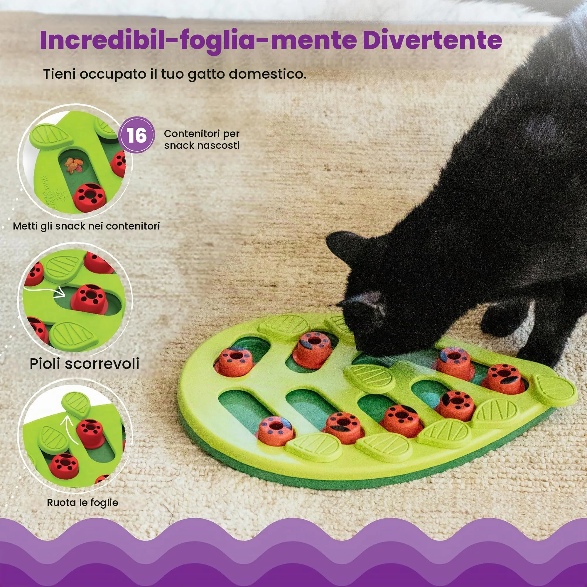 Catstages Nina Ottosson Buggin Out Gioco Rompicapo Interattivo per Gatti - immagine 3