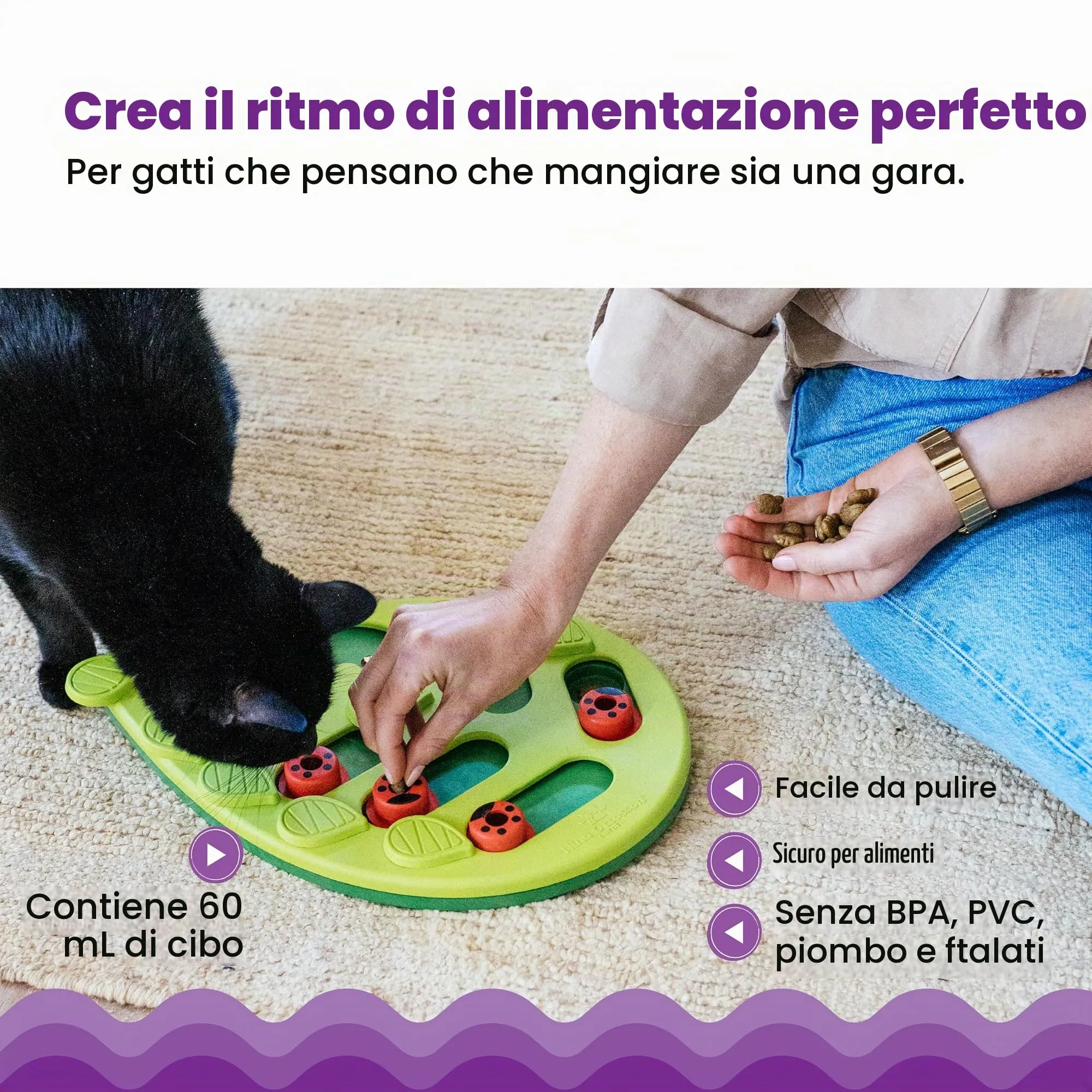 Catstages Nina Ottosson Buggin Out Gioco Rompicapo Interattivo per Gatti - immagine 4